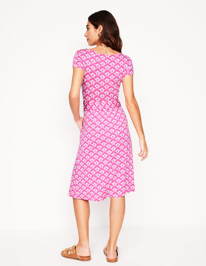 Amelie Jerseykleid-Prickelndes Pink, Wolkenterrasse