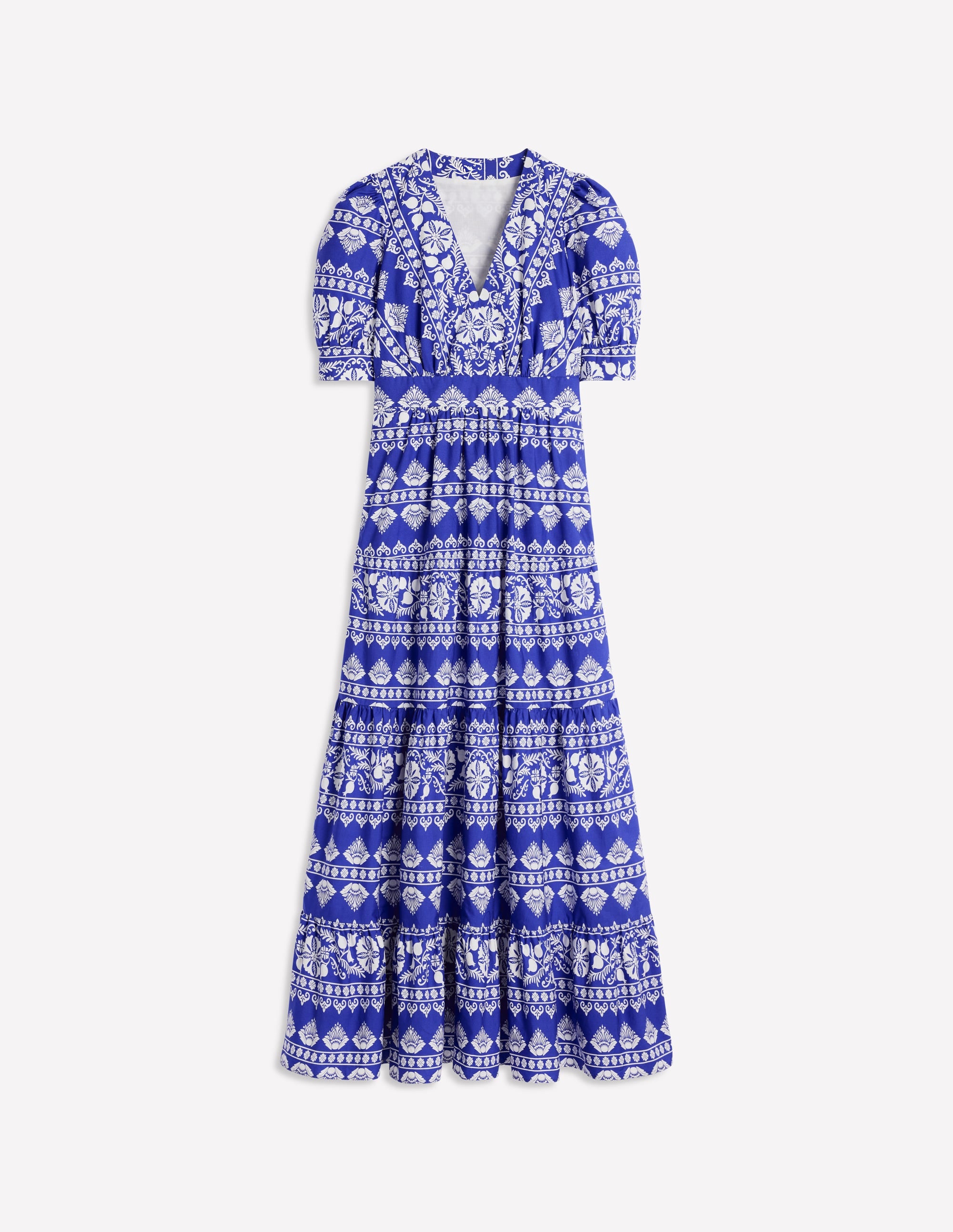 La robe Bella-Bleu vif, motif Ornate Border - Image 5