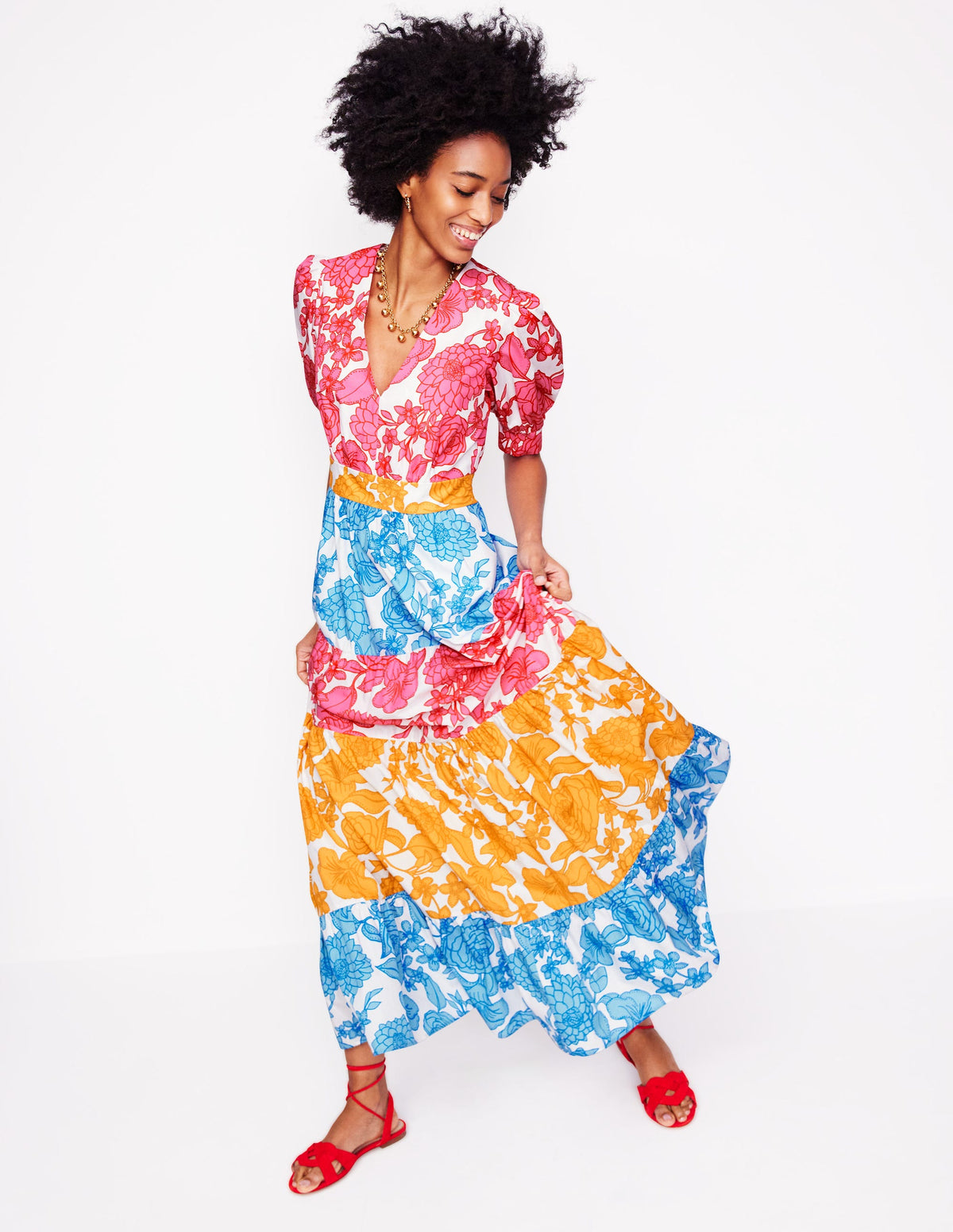 Das Bella Kleid-Bunt, Blütenkaskade - Image 1