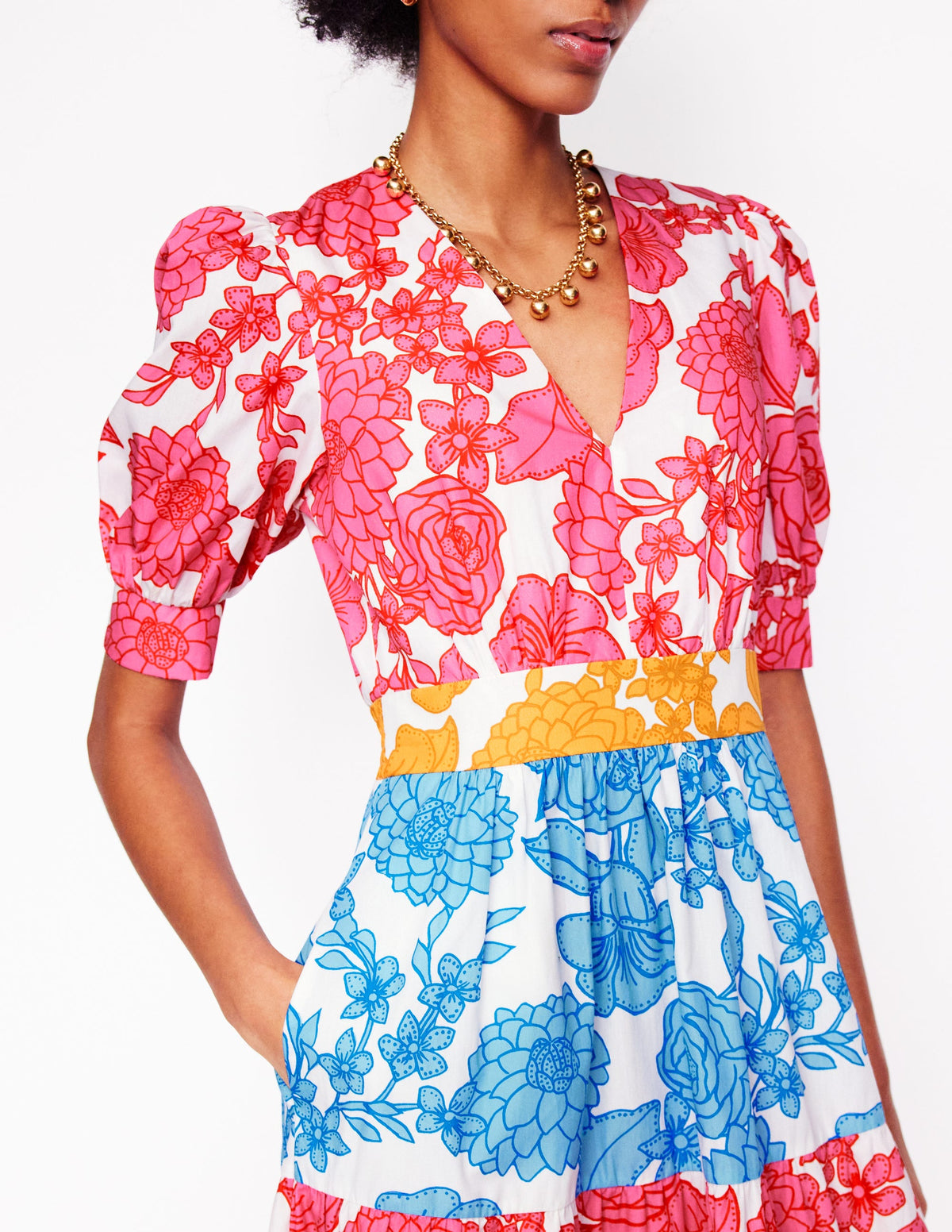 Das Bella Kleid-Bunt, Blütenkaskade - Image 3
