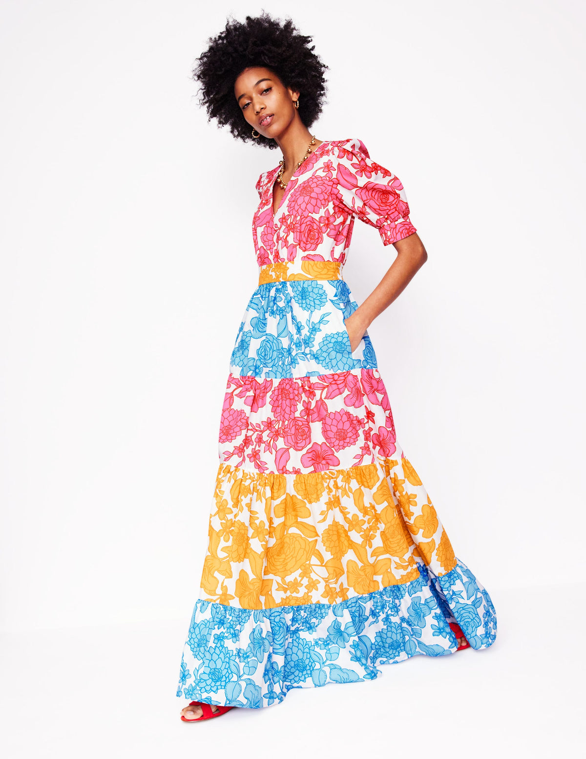 Das Bella Kleid-Bunt, Blütenkaskade - Image 5