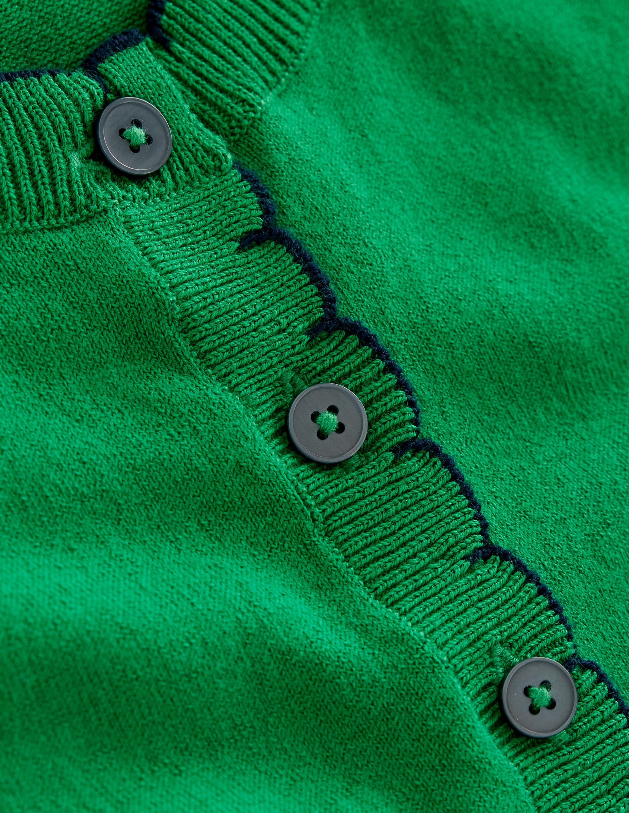 Henley-Strickkleid mit Muschelsaum-Grünes Tamburin - Image 7