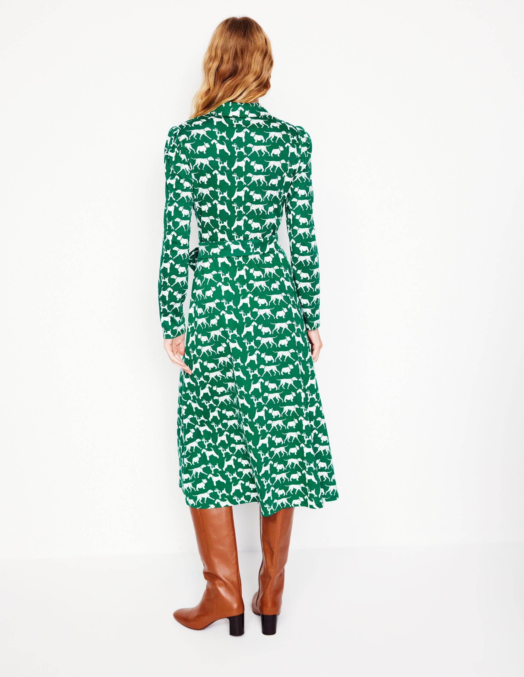 Robe Imogen en jersey à col-Pelouse, motif Janet et ses amis - Image 3