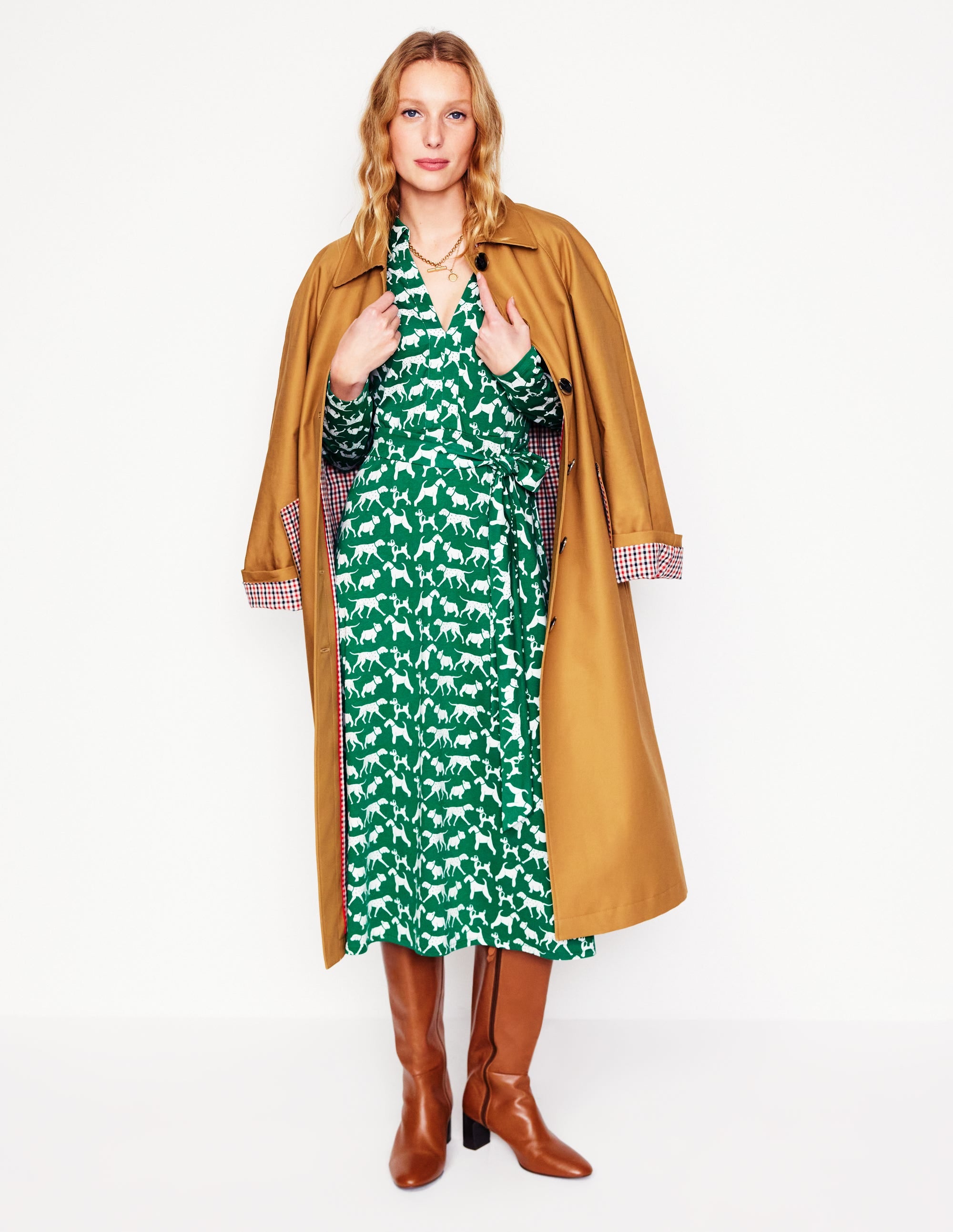Robe Imogen en jersey à col-Pelouse, motif Janet et ses amis - Image 5