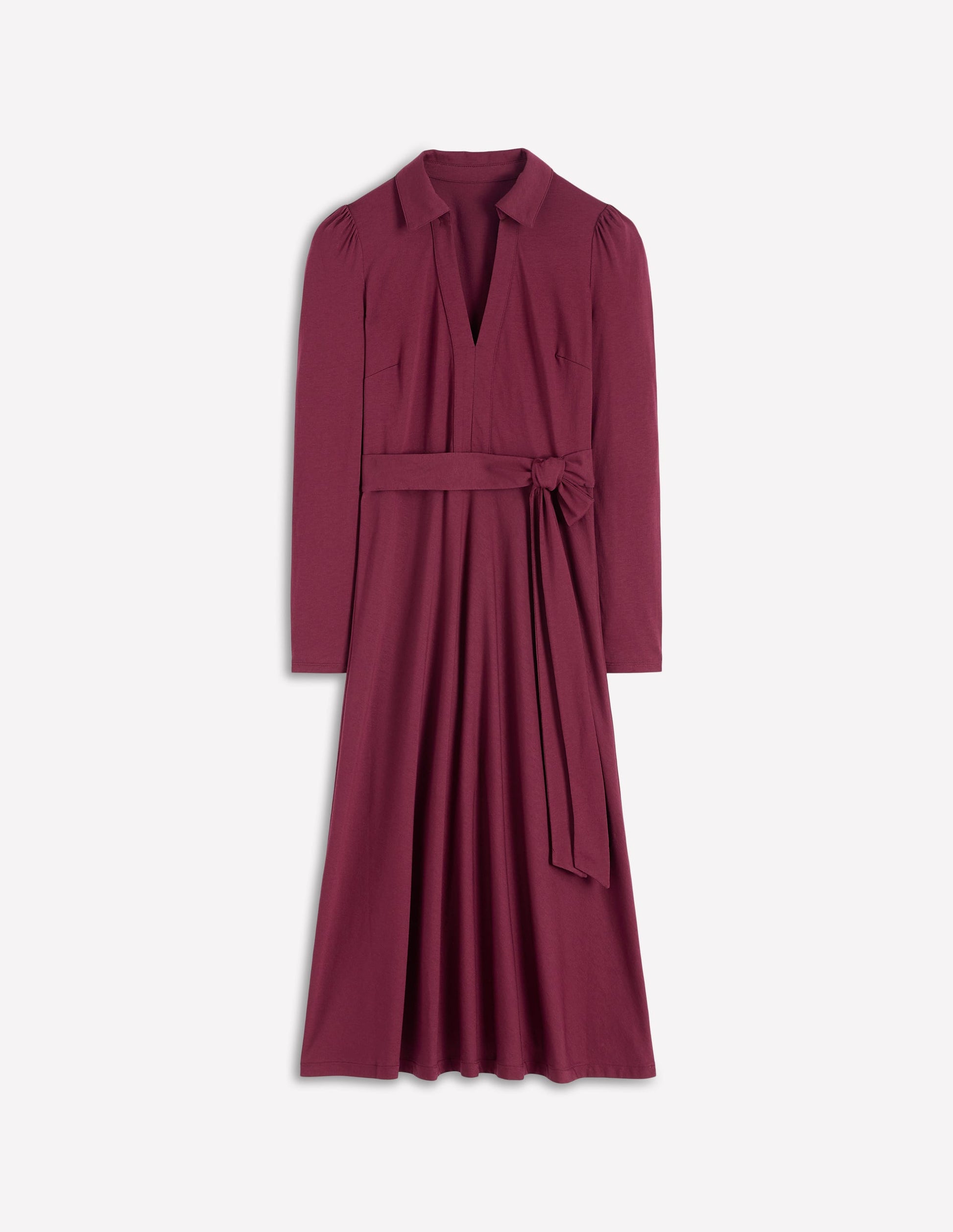 Imogen Jerseykleid mit Kragen-Dunkelviolett-6