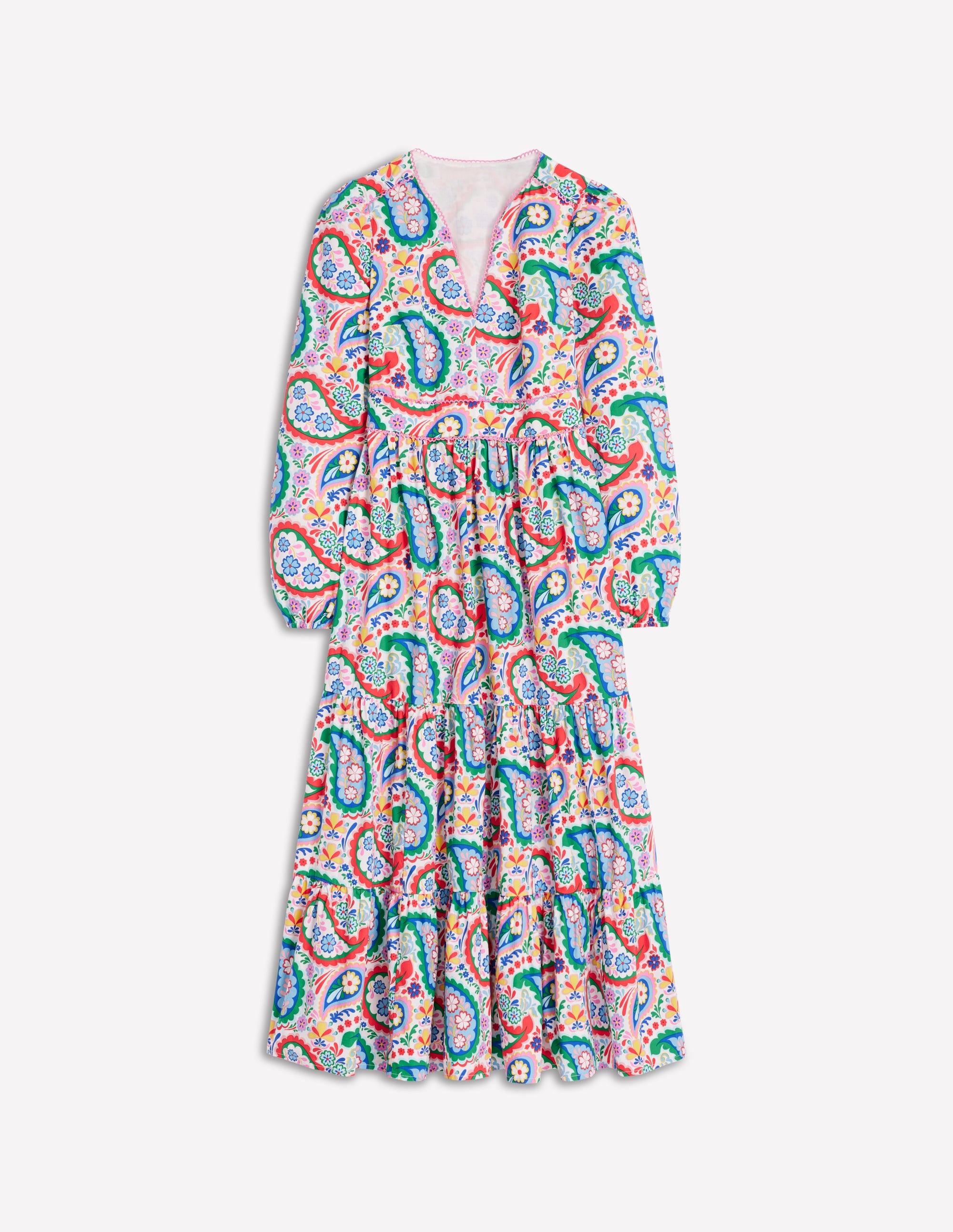 Violet Midikleid-Bunt, Wiesen-Paisley - Image 10