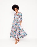Robe midi Violette-Multi, motif Meadow Paisley