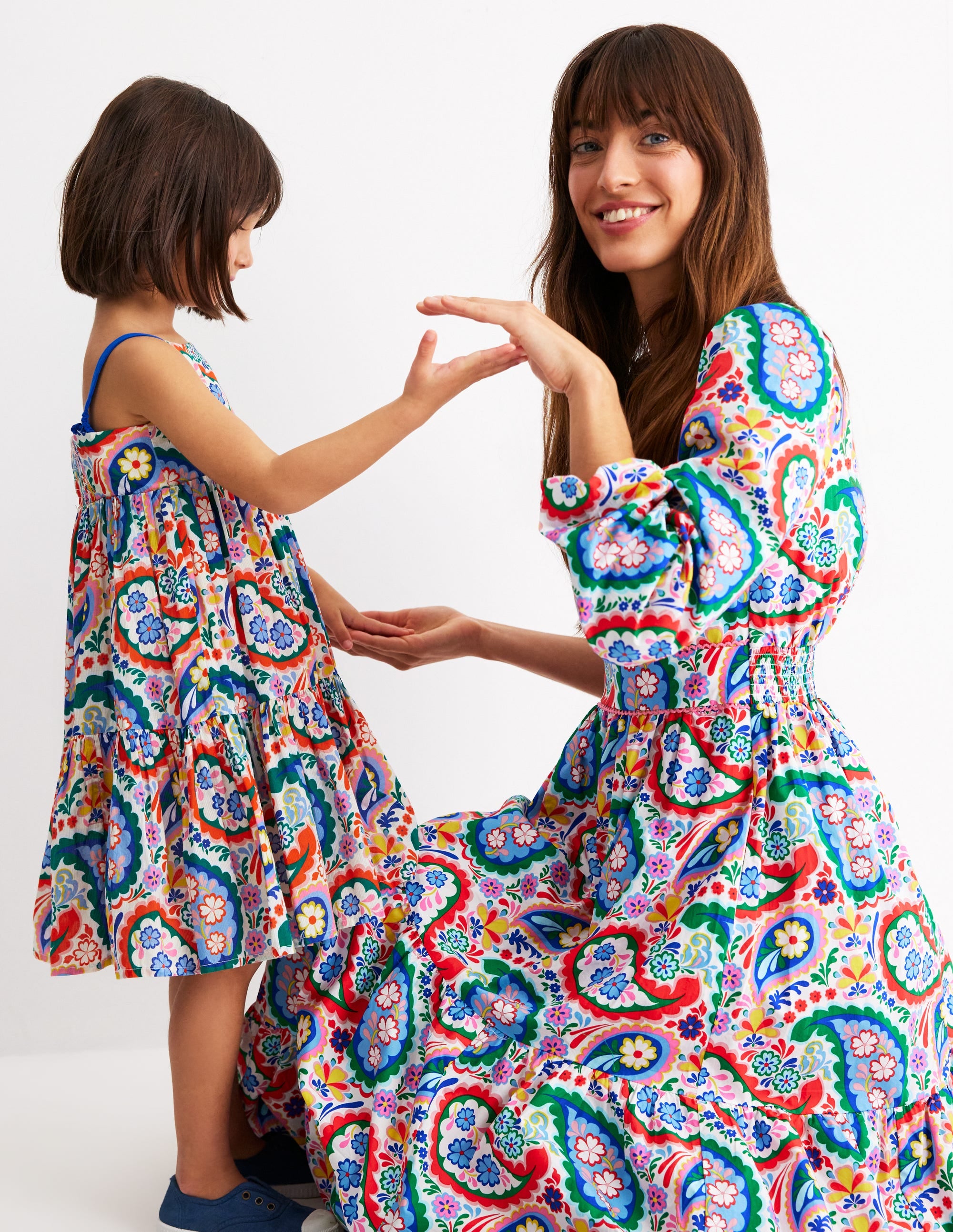 Violet Midikleid-Bunt, Wiesen-Paisley - Image 9