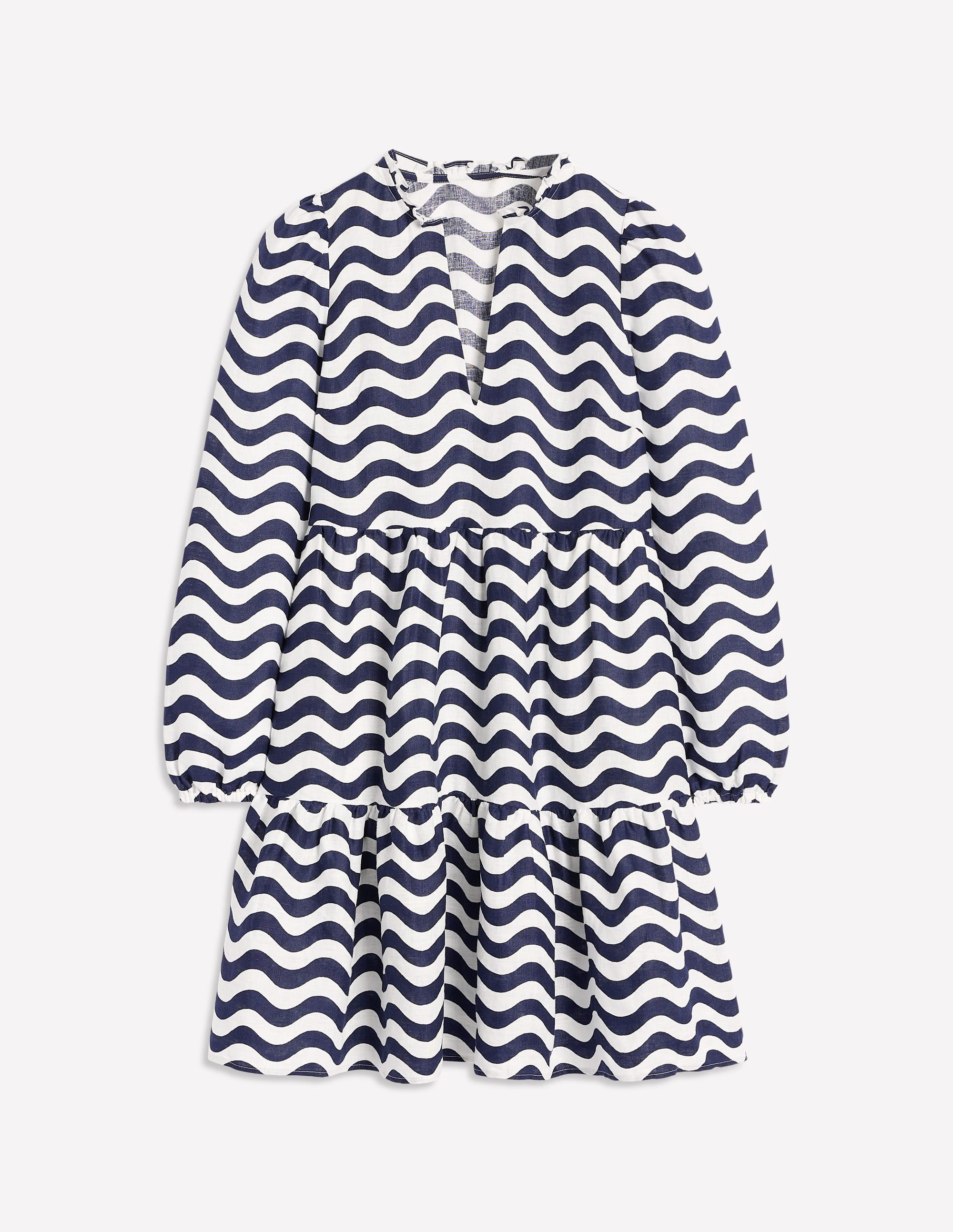 Esme Minikleid aus Leinen-Französisches Marineblau, Mono-Welle - Image 6