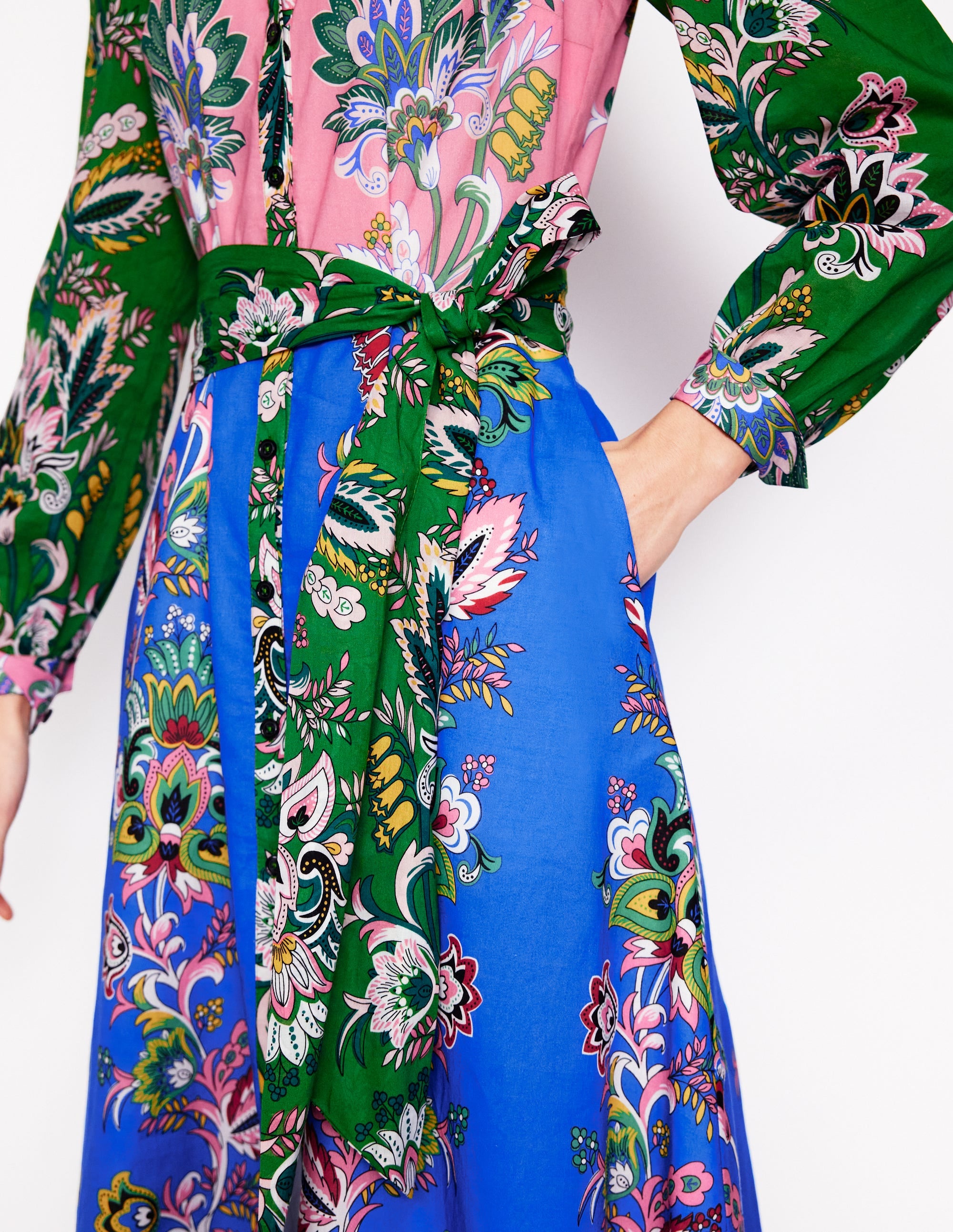 Robe-chemise Mia à volants-Multi, motif Botanica Terrace - Image 3