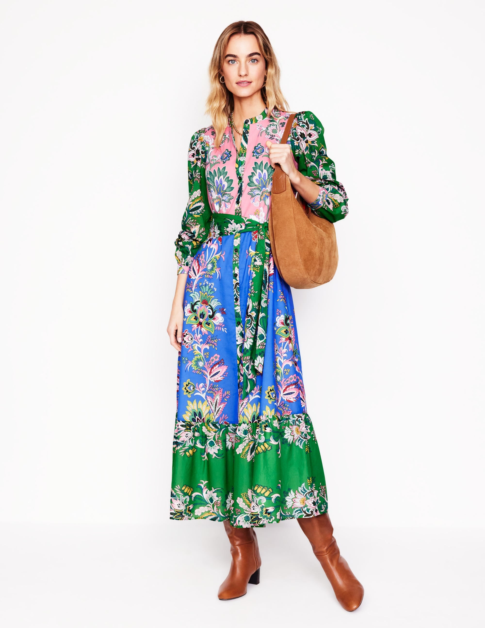 Robe-chemise Mia à volants-Multi, motif Botanica Terrace - Image 6