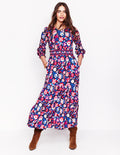 Tabitha Gestuftes Jerseykleid-College-Marineblau, Gartenrebe
