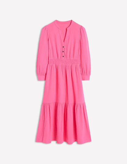 Robe midi Elena double-étoffe-Rose sorbet