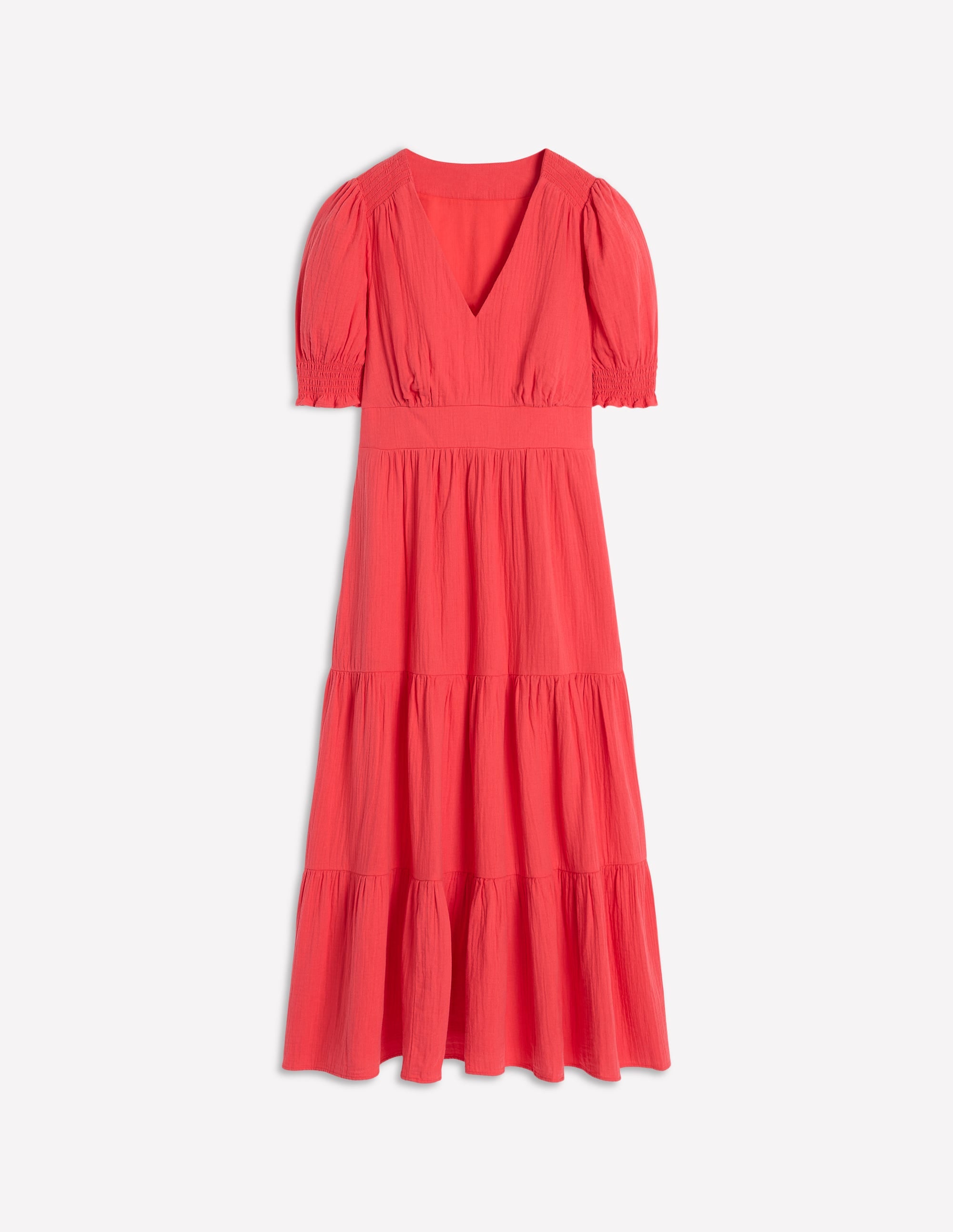 Anna Doppeltuch-Midikleid-Marmeladenrot - Image 5