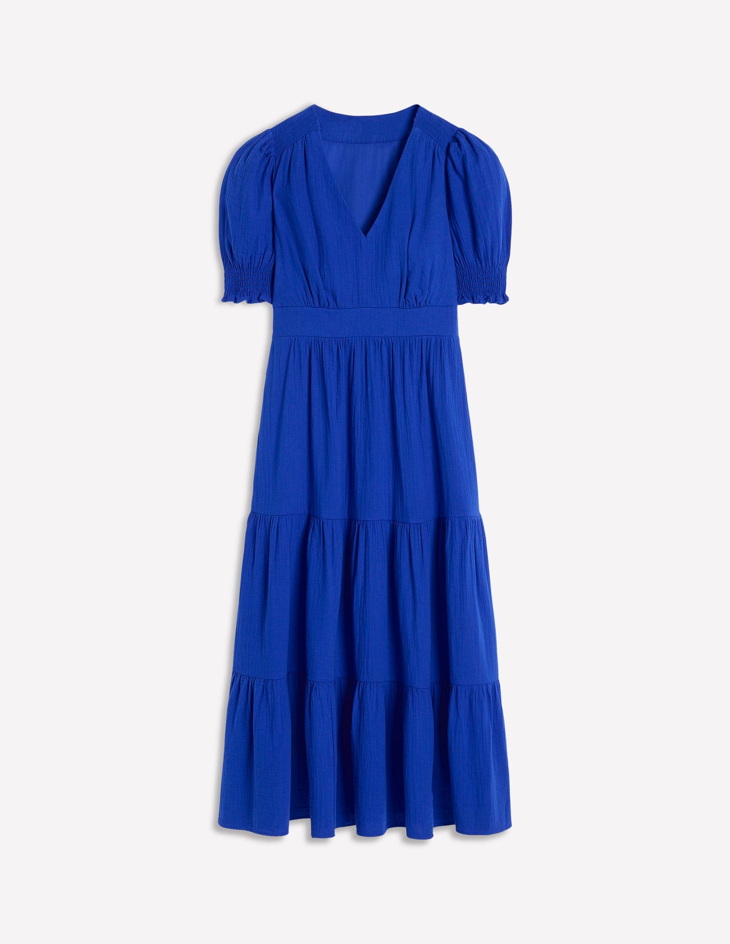 Robe midi Anna double-étoffe-Bleu vif