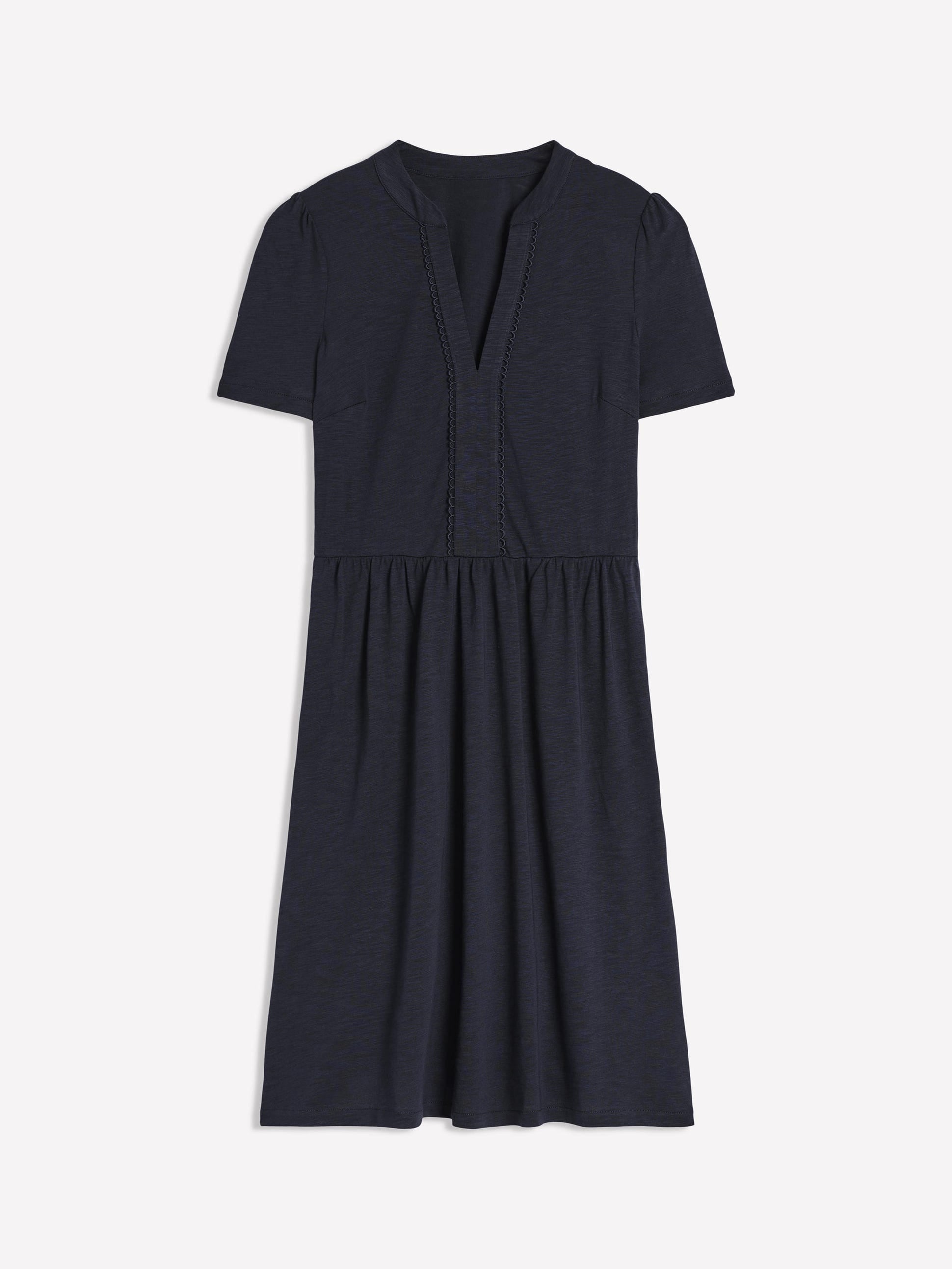 Naomi Kurzärmliges Kleid-Marineblau - Image 5