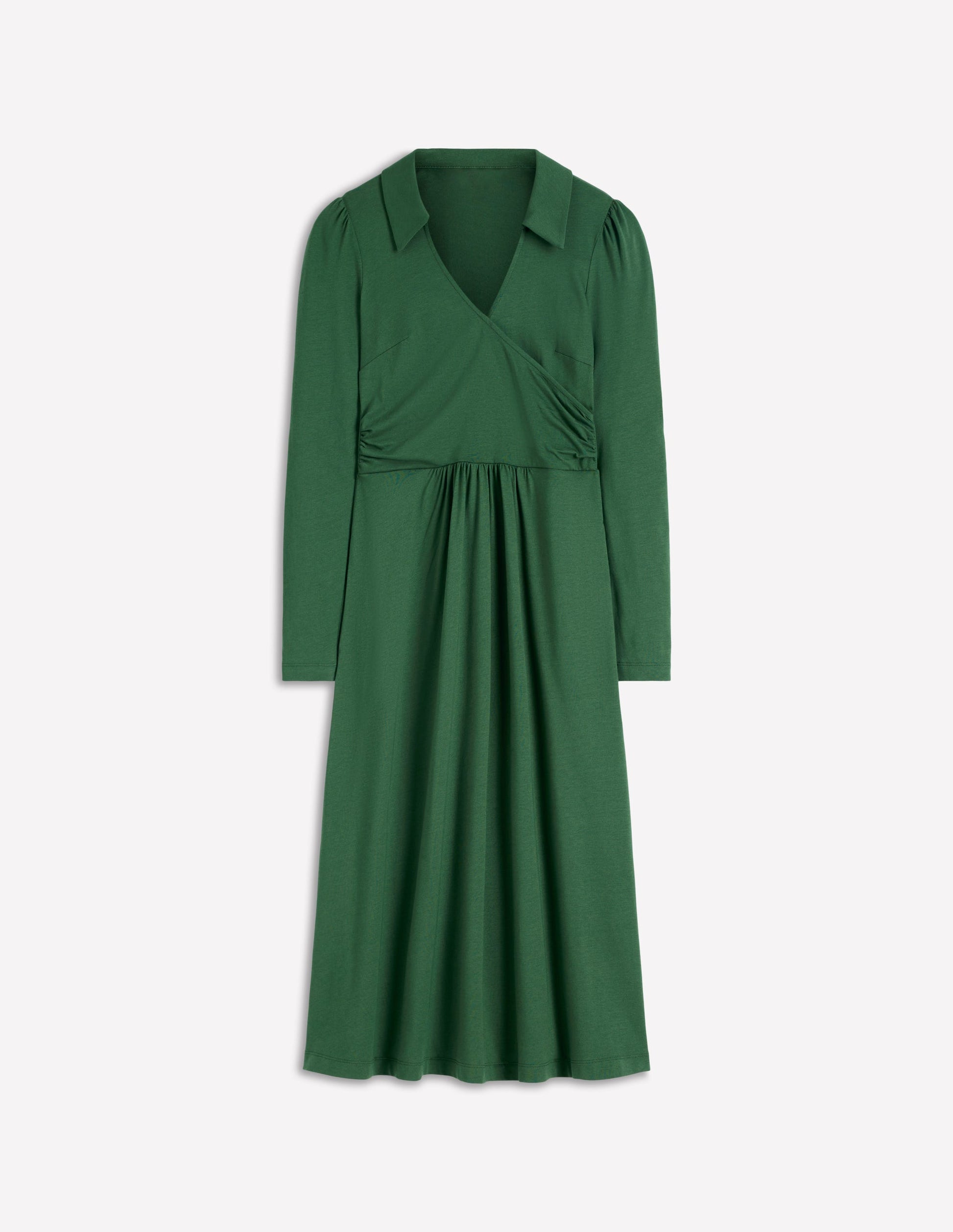 Robe portefeuille Carla en jersey-Vert chasseur-5