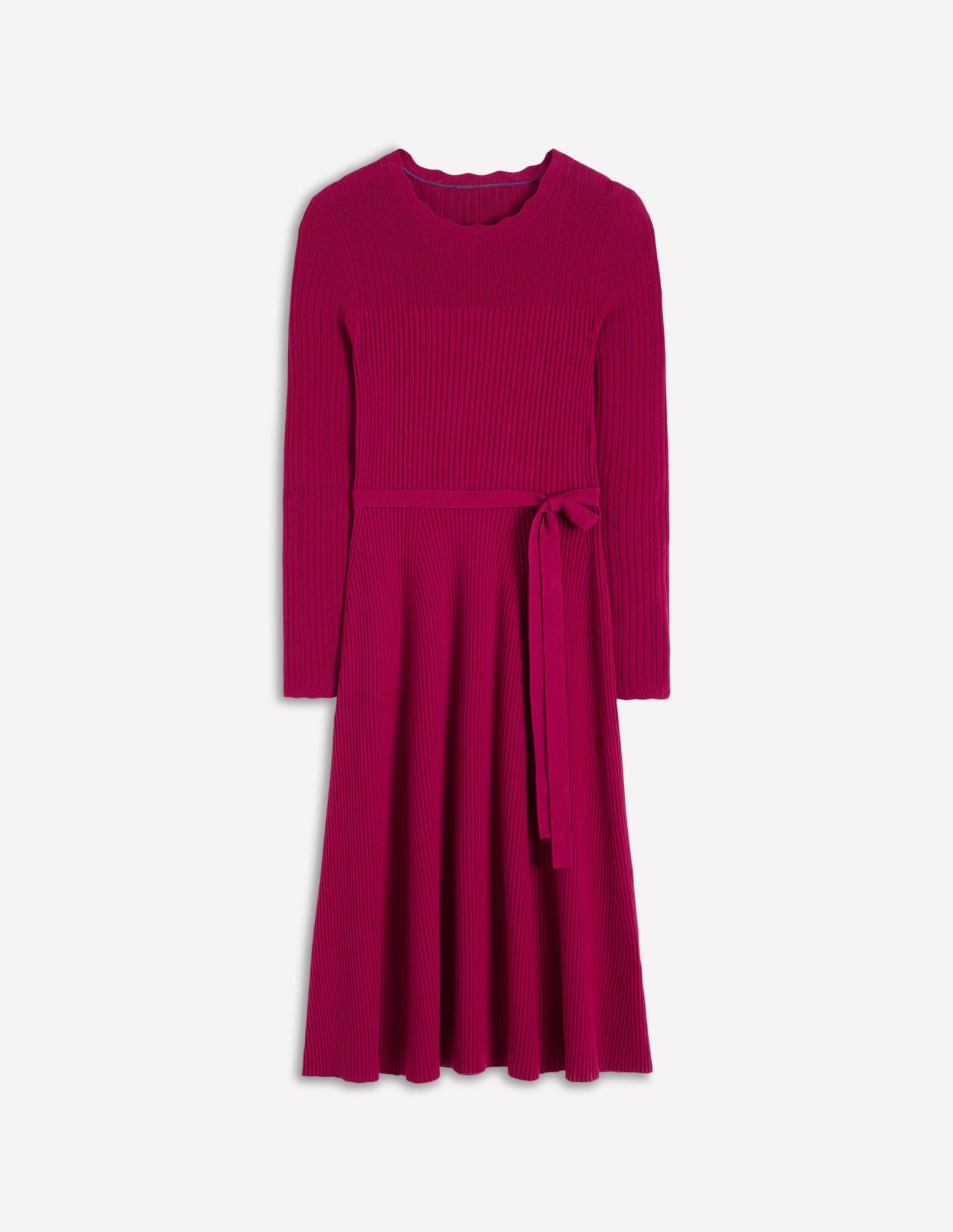 Isobel Knitted Midi Dress-Pomegranate