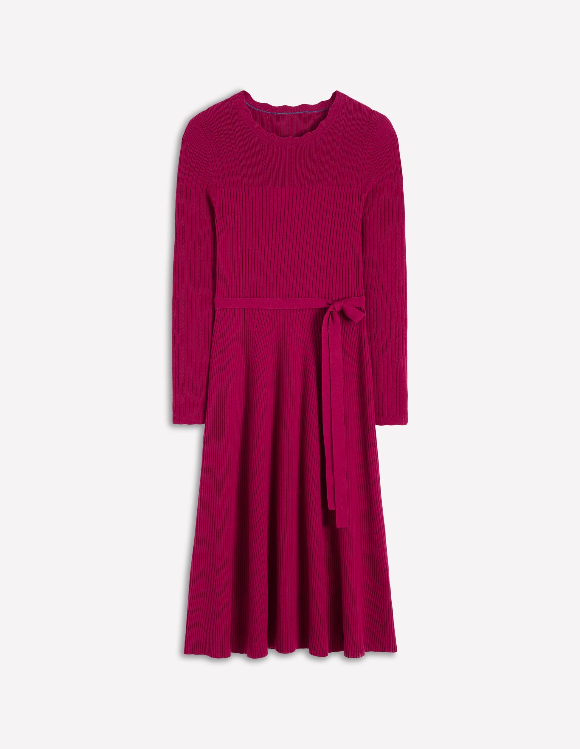 Isobel Knitted Midi Dress-Pomegranate-7