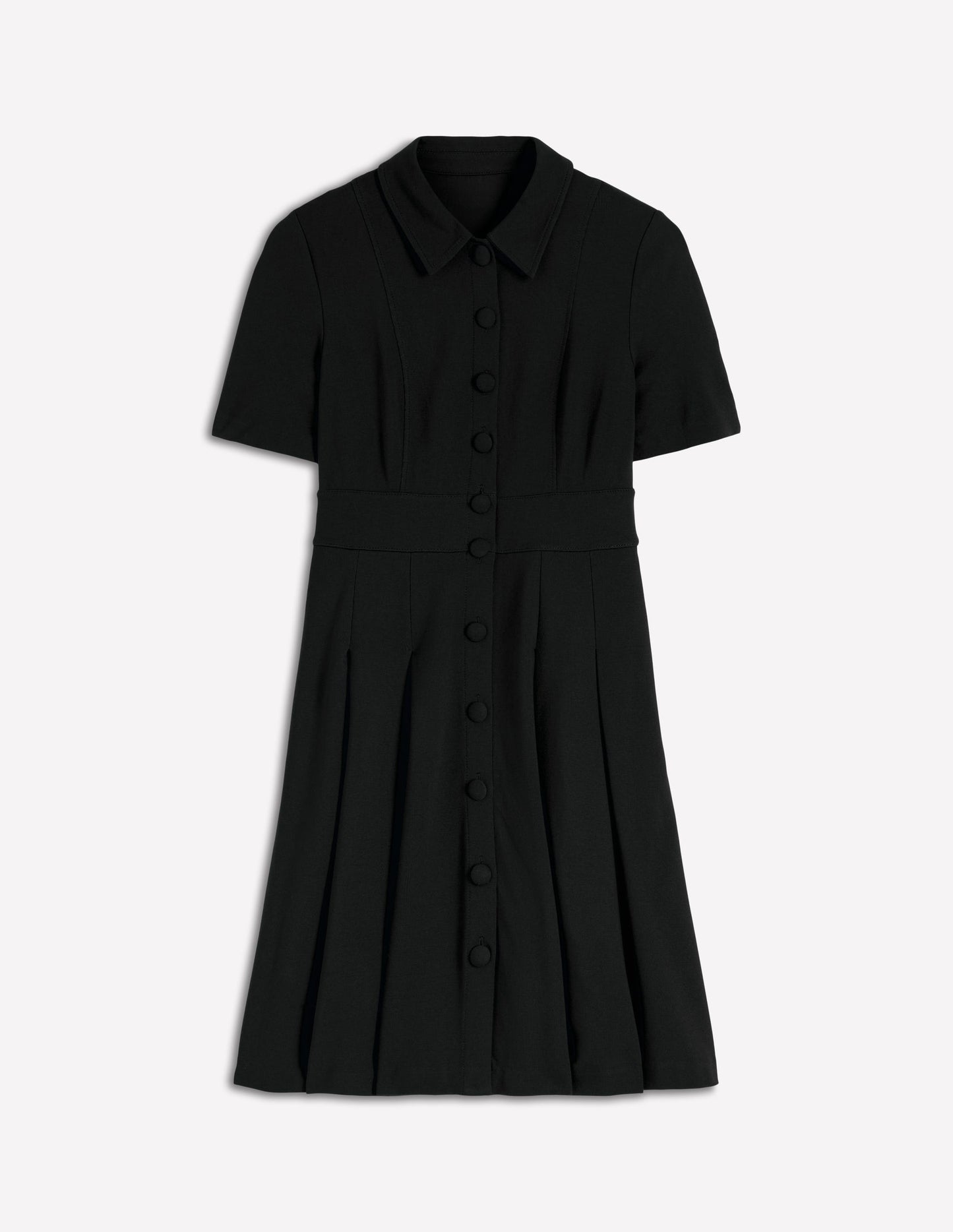 Bridget Kurzes Ponte-Kleid-Schwarz