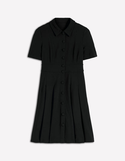 Bridget Kurzes Ponte-Kleid-Schwarz-6