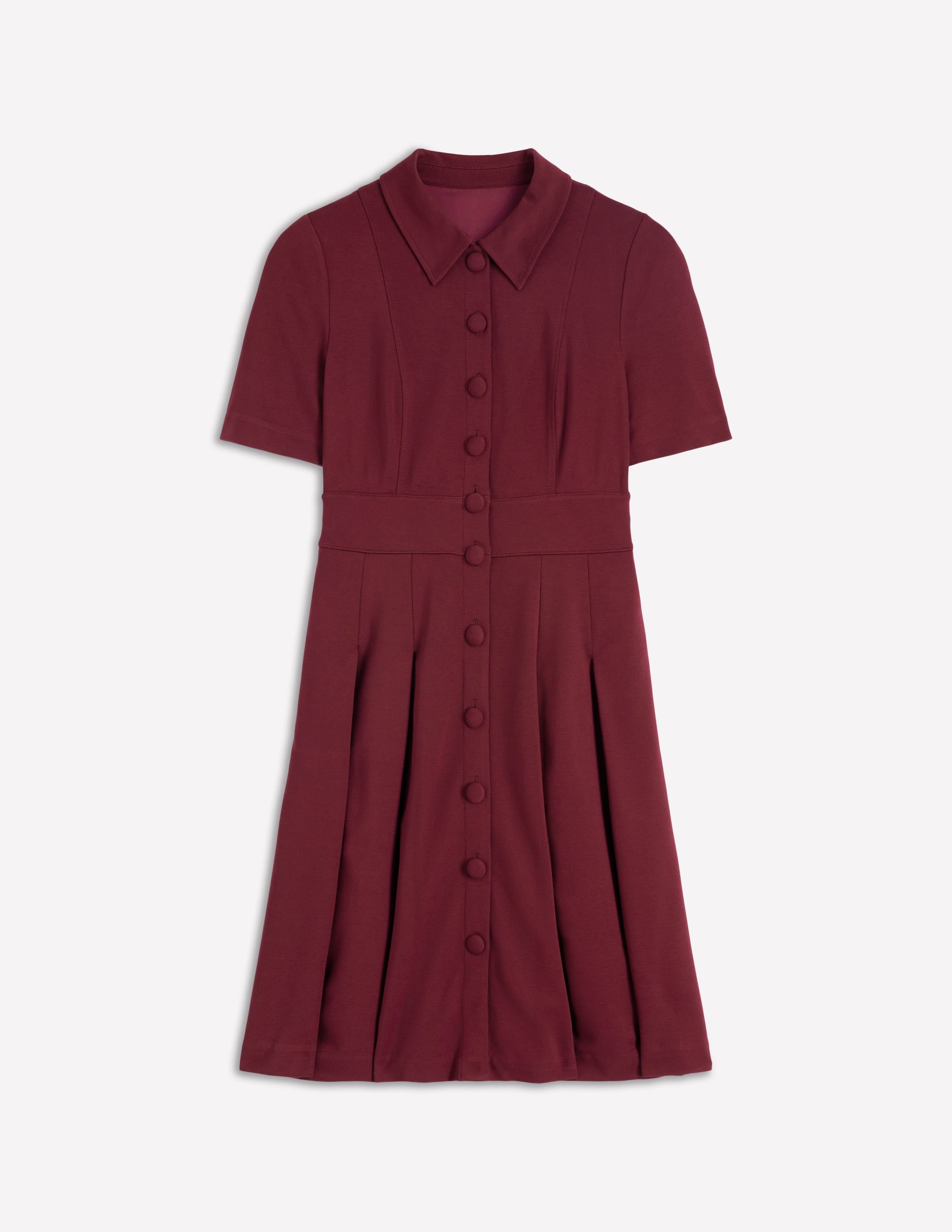 Bridget Kurzes Ponte-Kleid-Dunkelviolett - Image 5