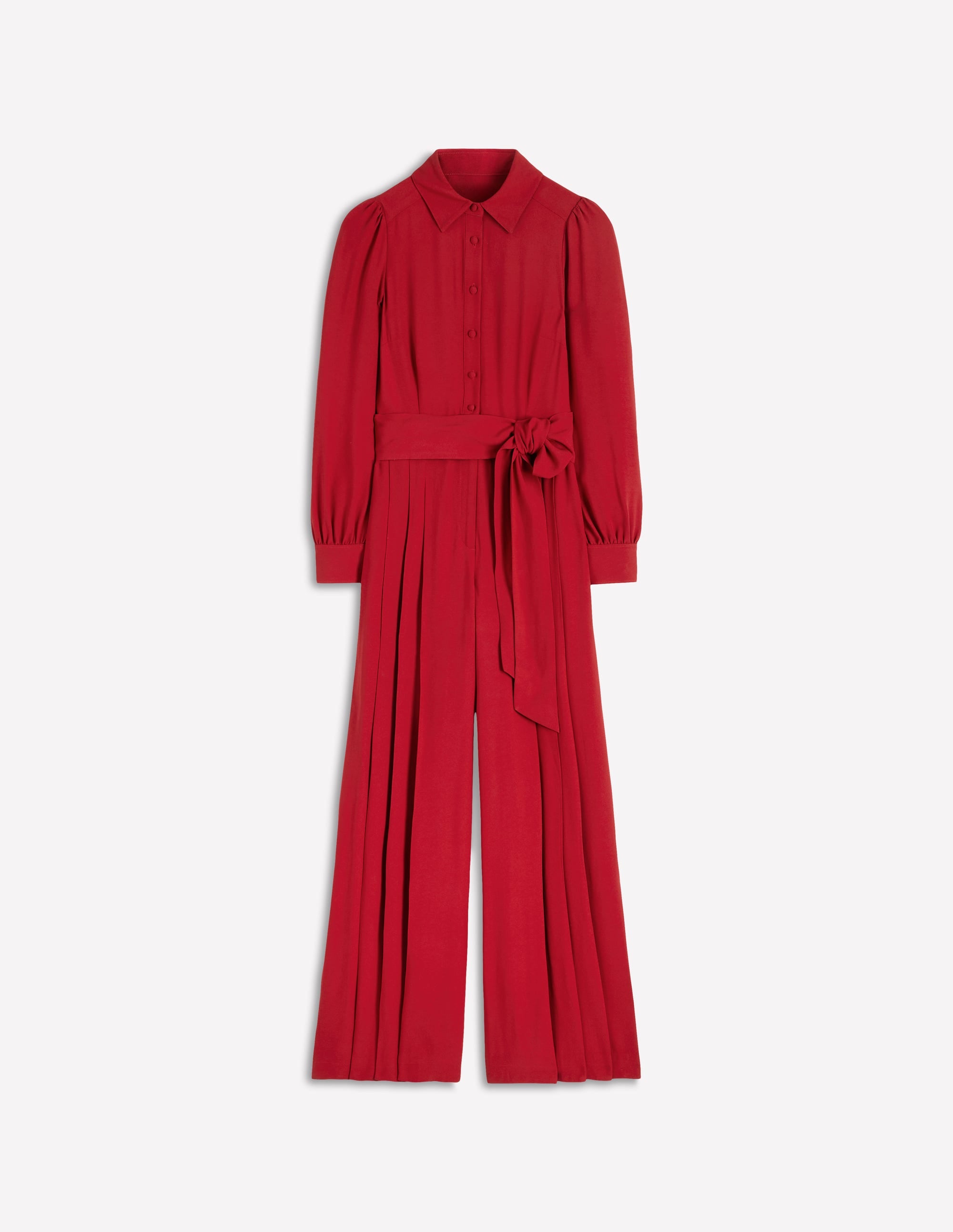 Combinaison palazzo boutonnée-ROUGE - Image 6