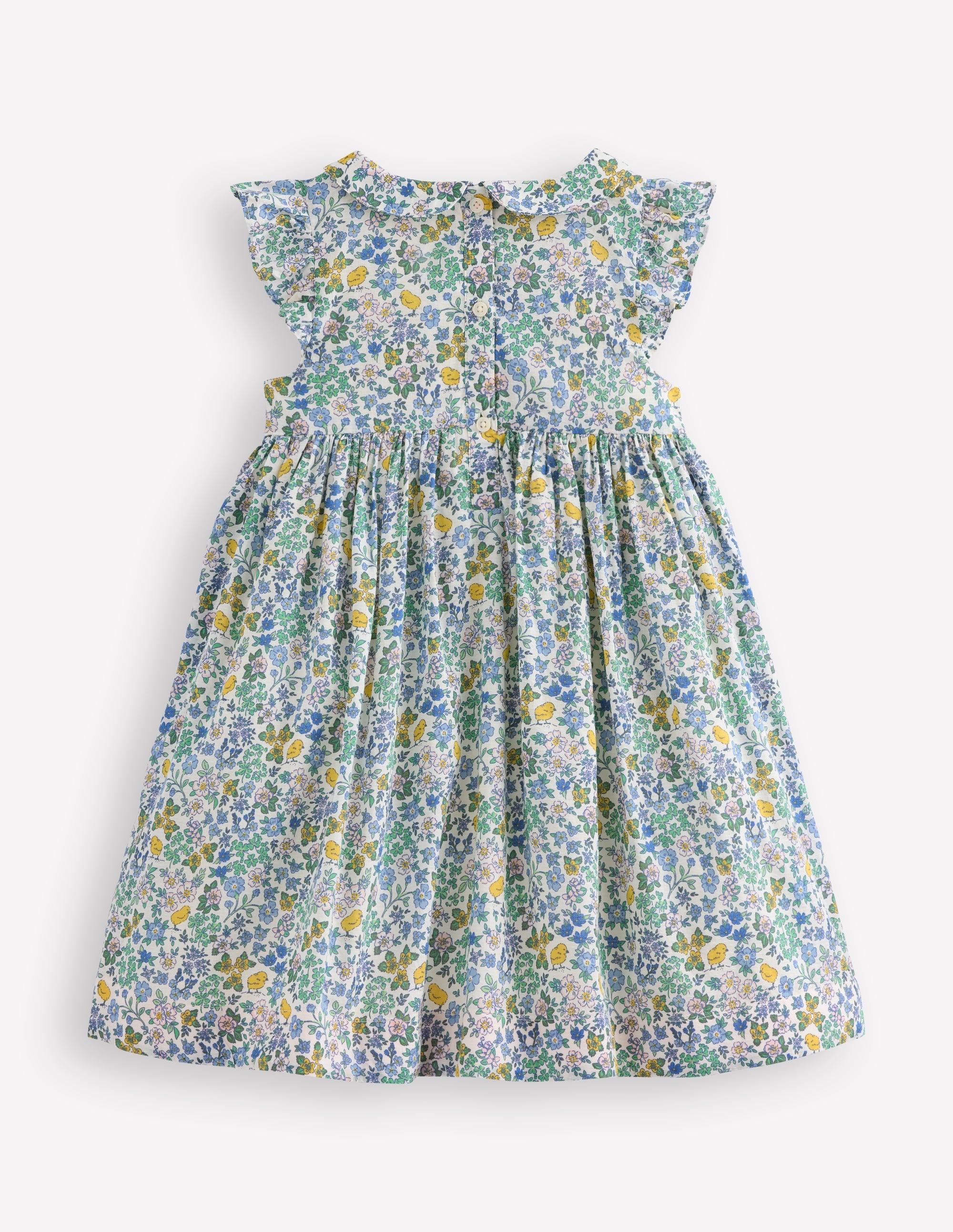 Robe Adeline à smocks-Motif floral poussin de Pâques - Image 2