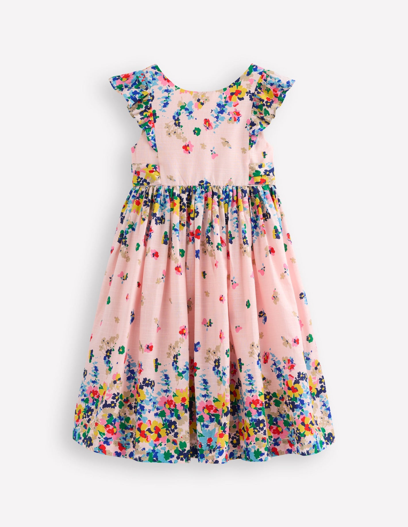 Robe midi avec nœud au dos-Motif Floral