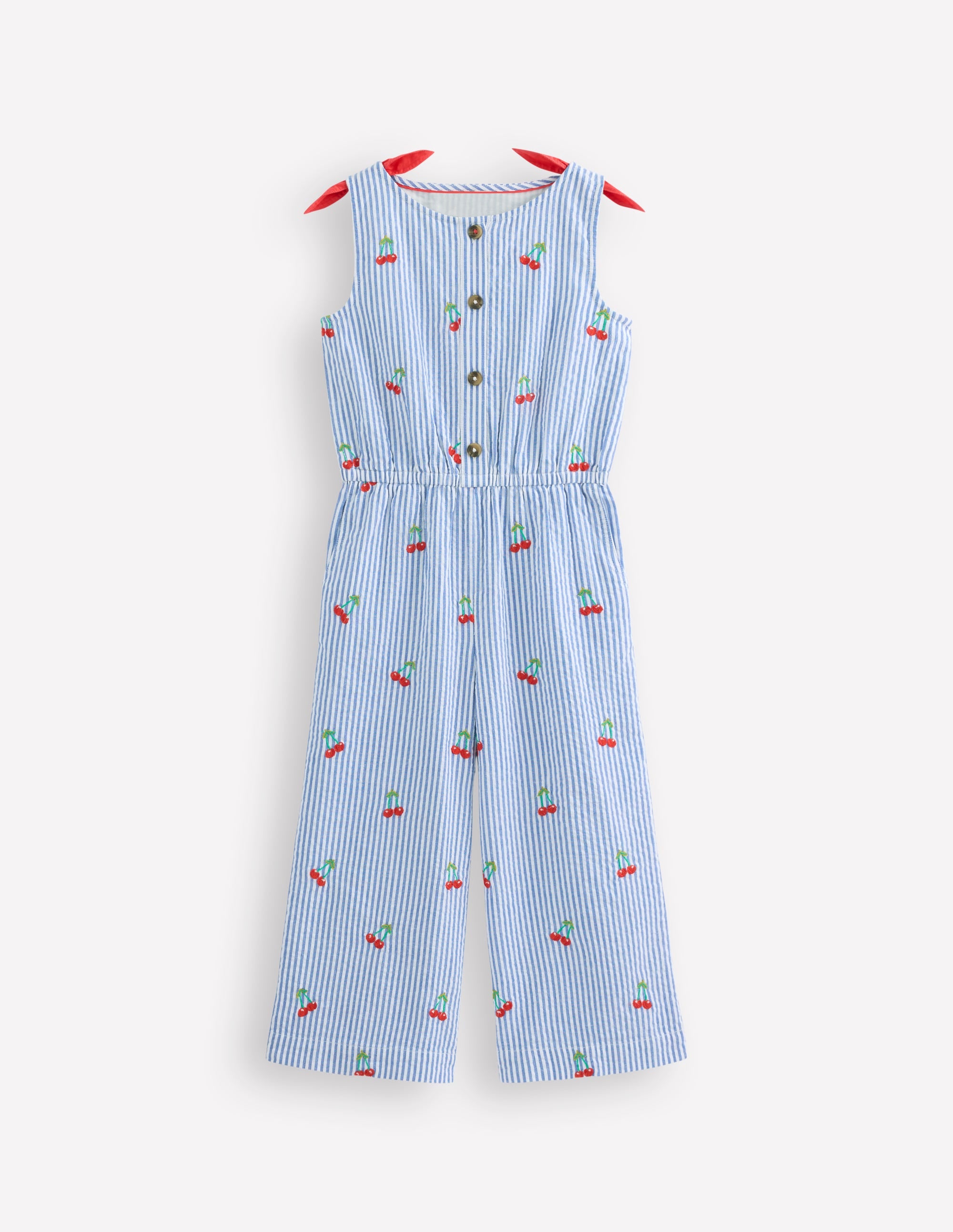 Jumpsuit mit weitem Bein-Kirsche Stickerei - Image 1