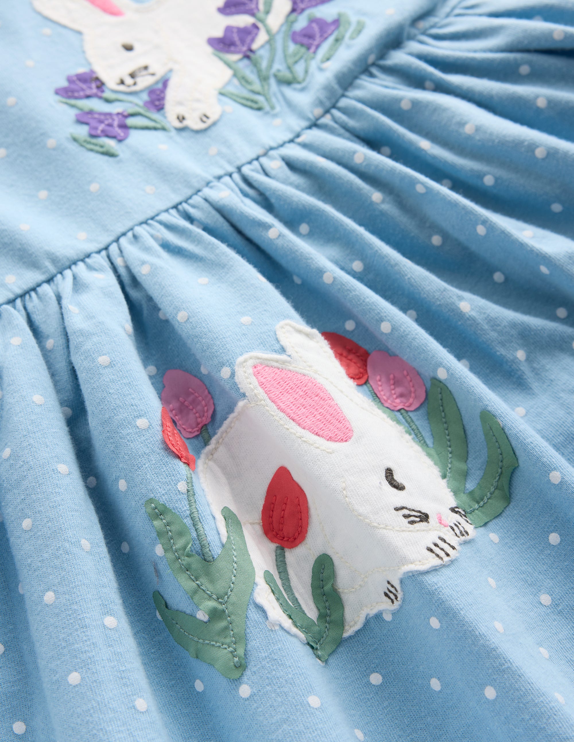 Robe en jersey à appliqué-Pois lac glaciaire - Image 3