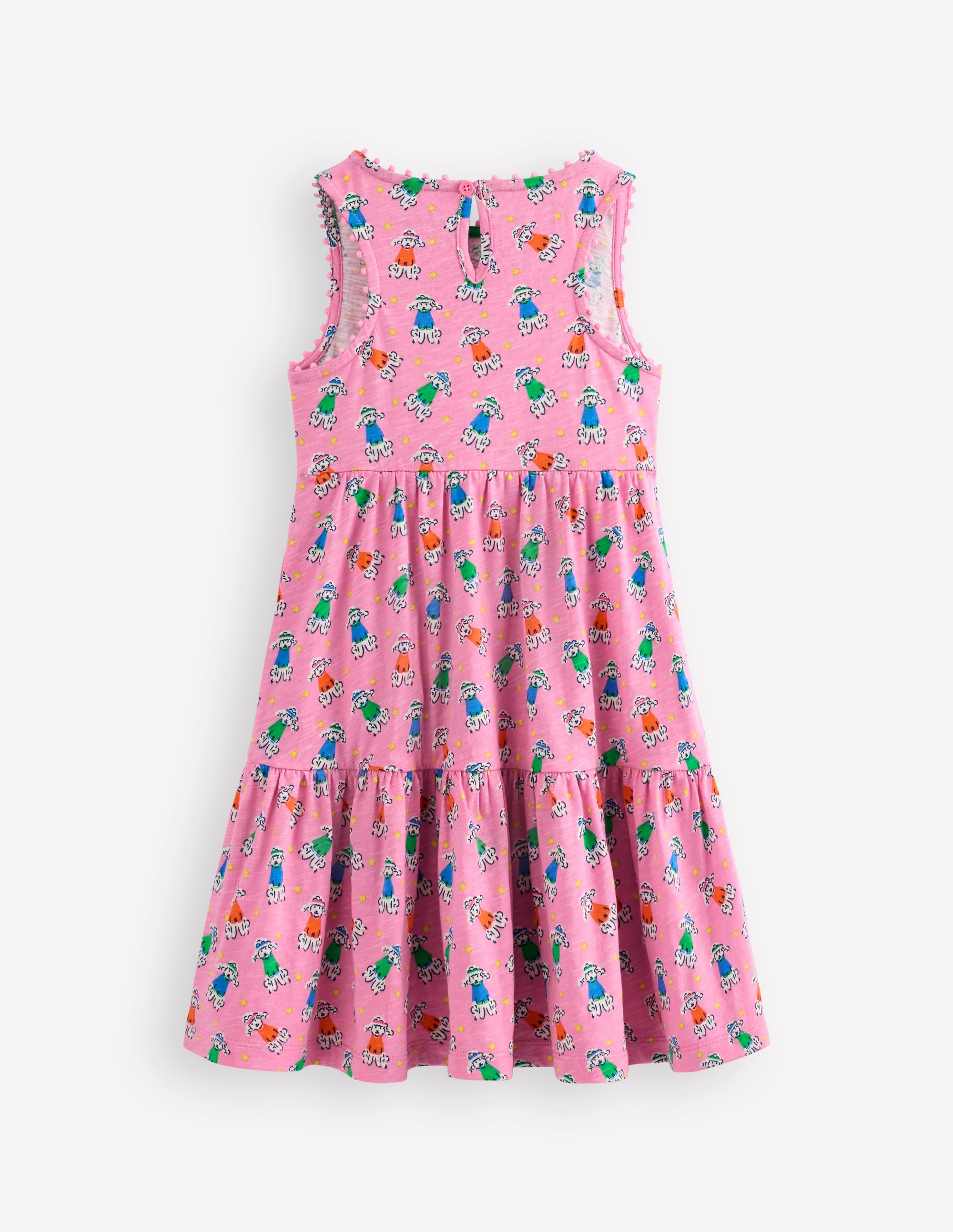 Robe en jersey Ali à pompons-Caniche sportif rose cosmos - Image 2