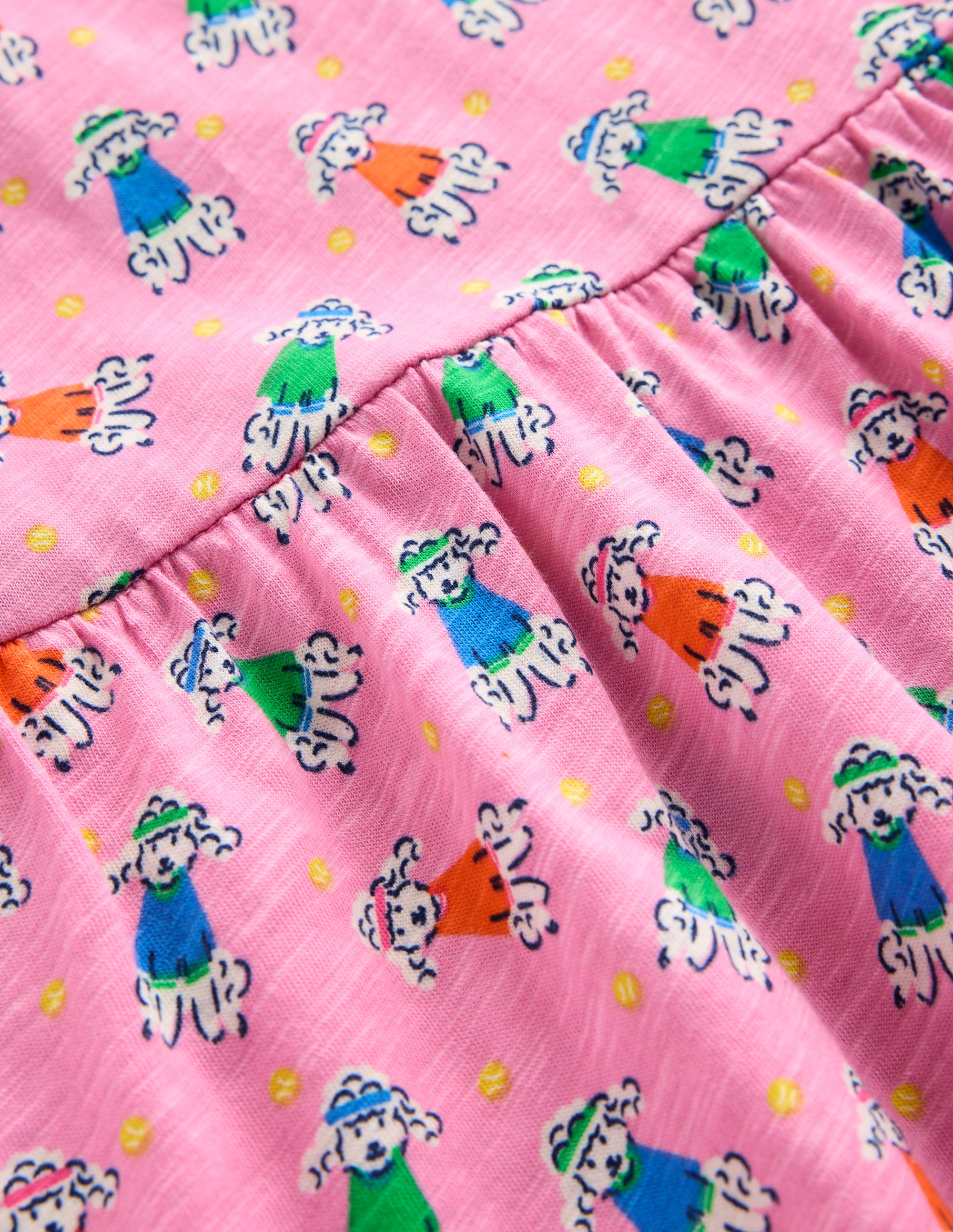 Robe en jersey Ali à pompons-Caniche sportif rose cosmos - Image 3