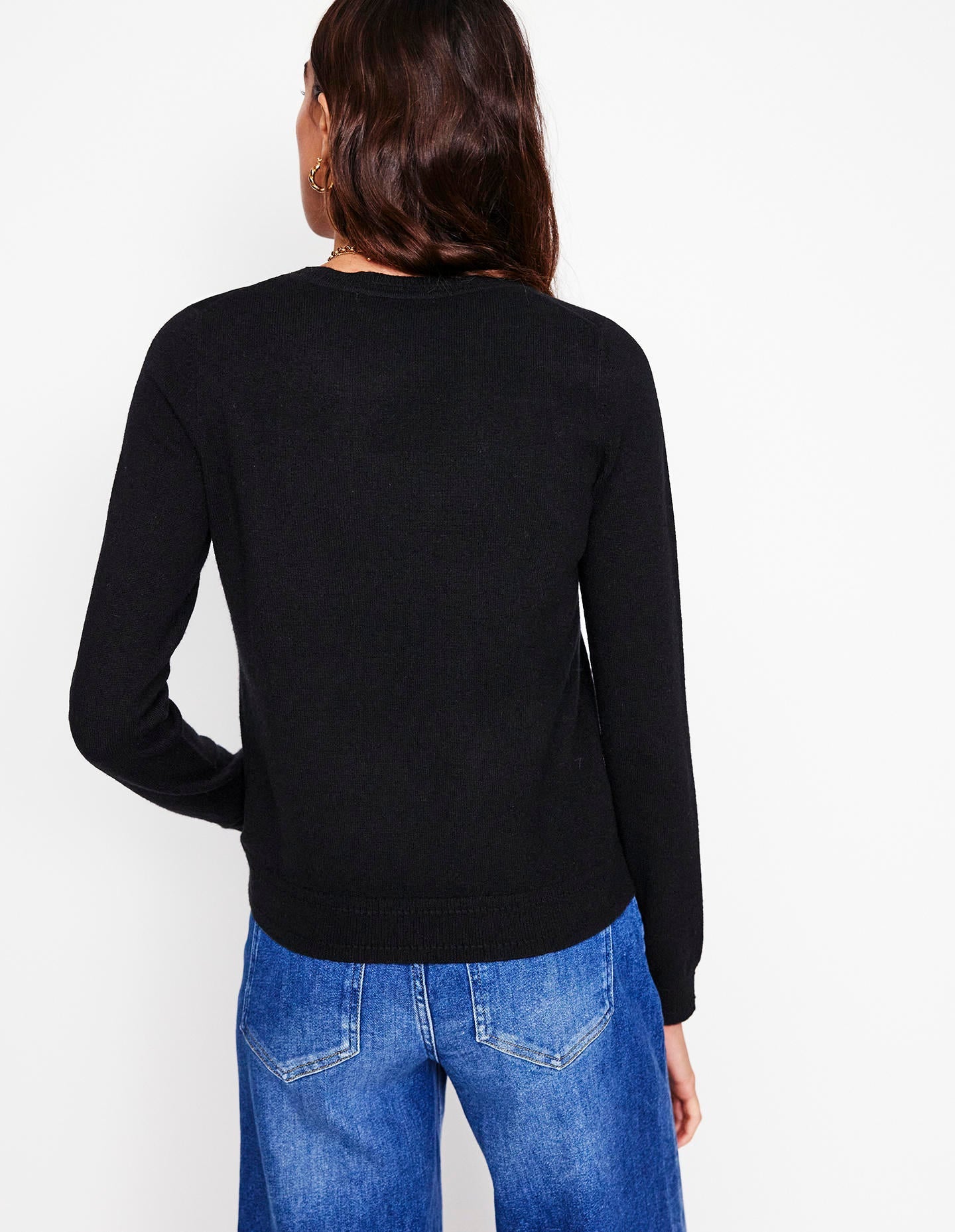 Eva Kaschmirpullover mit Rundhalsausschnitt-Schwarz - Image 3