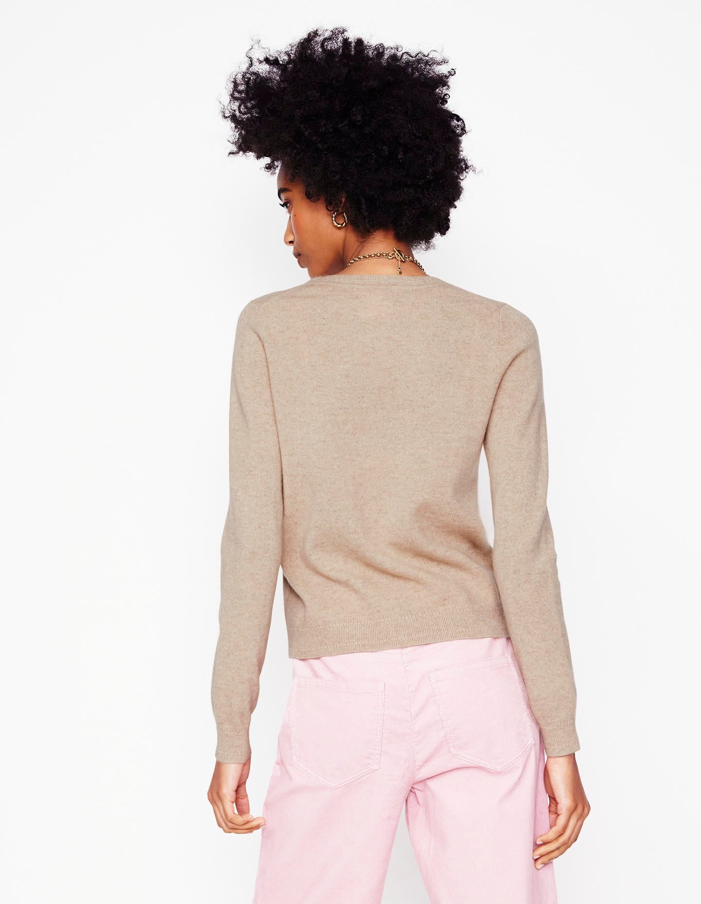 Eva Kaschmirpullover mit Rundhalsausschnitt-Graubraun Meliert - Image 2