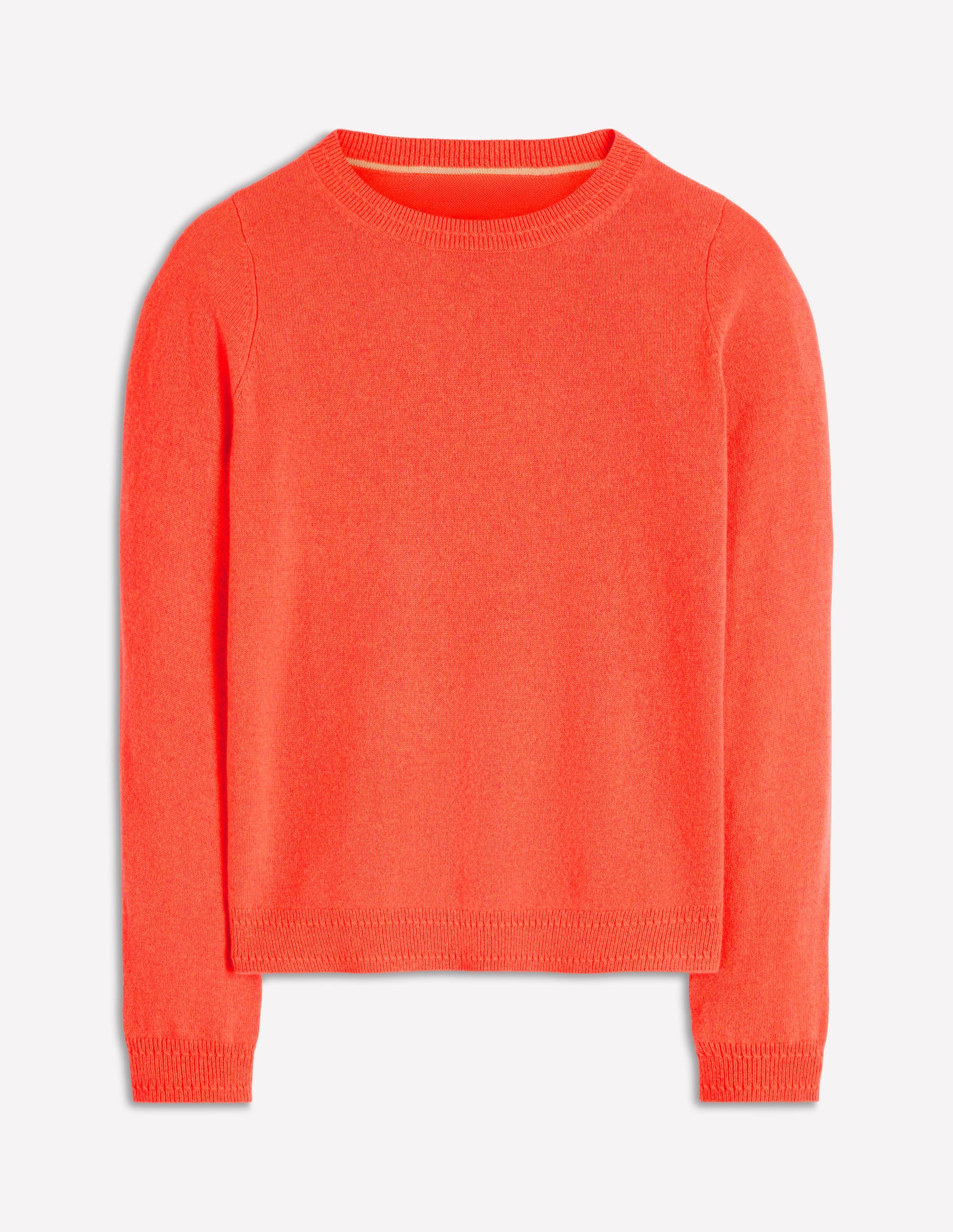 Eva Kaschmirpullover mit Rundhalsausschnitt-Feuerorange Meliert - Image 5