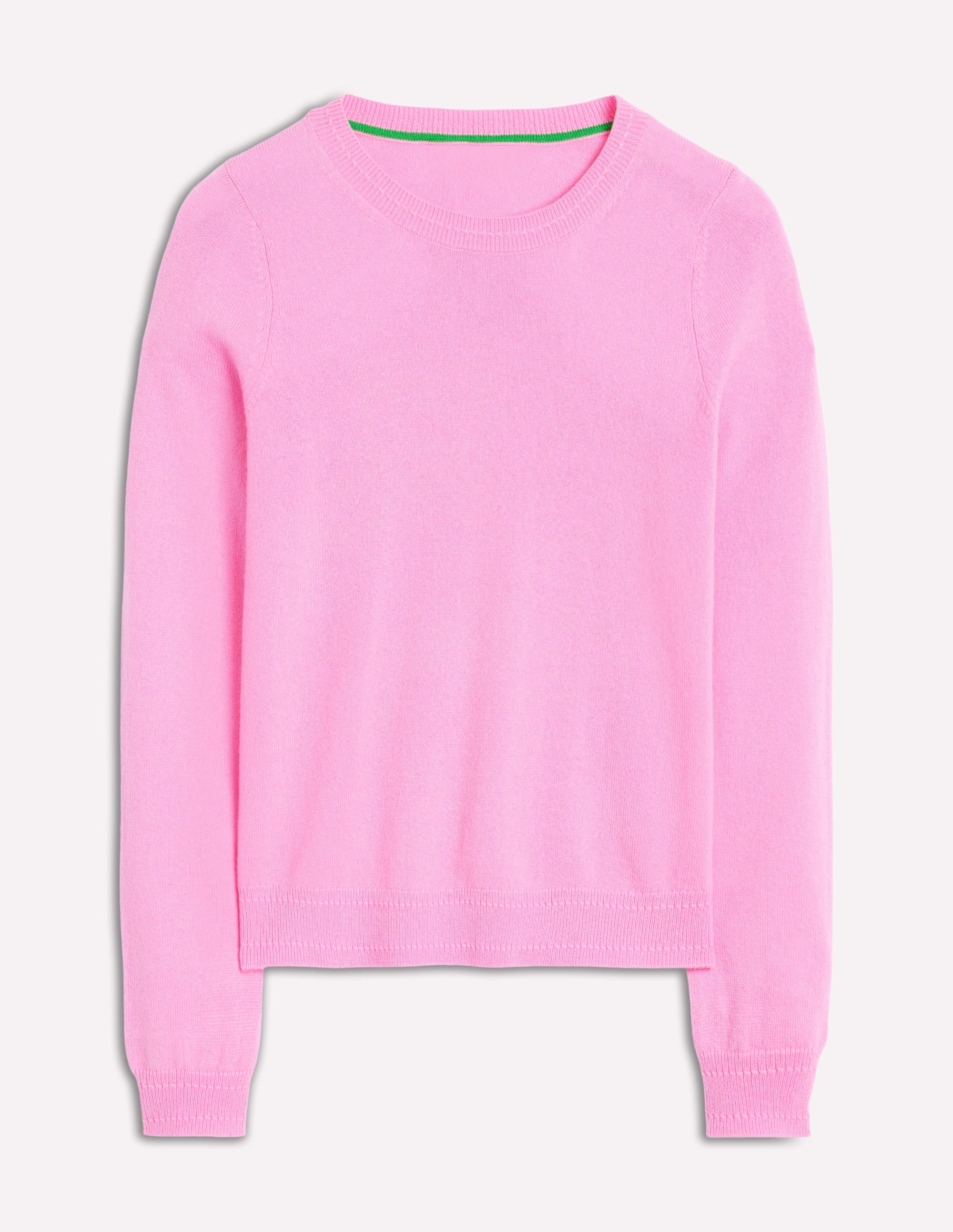 Pull Eva col rond en cachemire-Rose reine-des-prés - Image 5