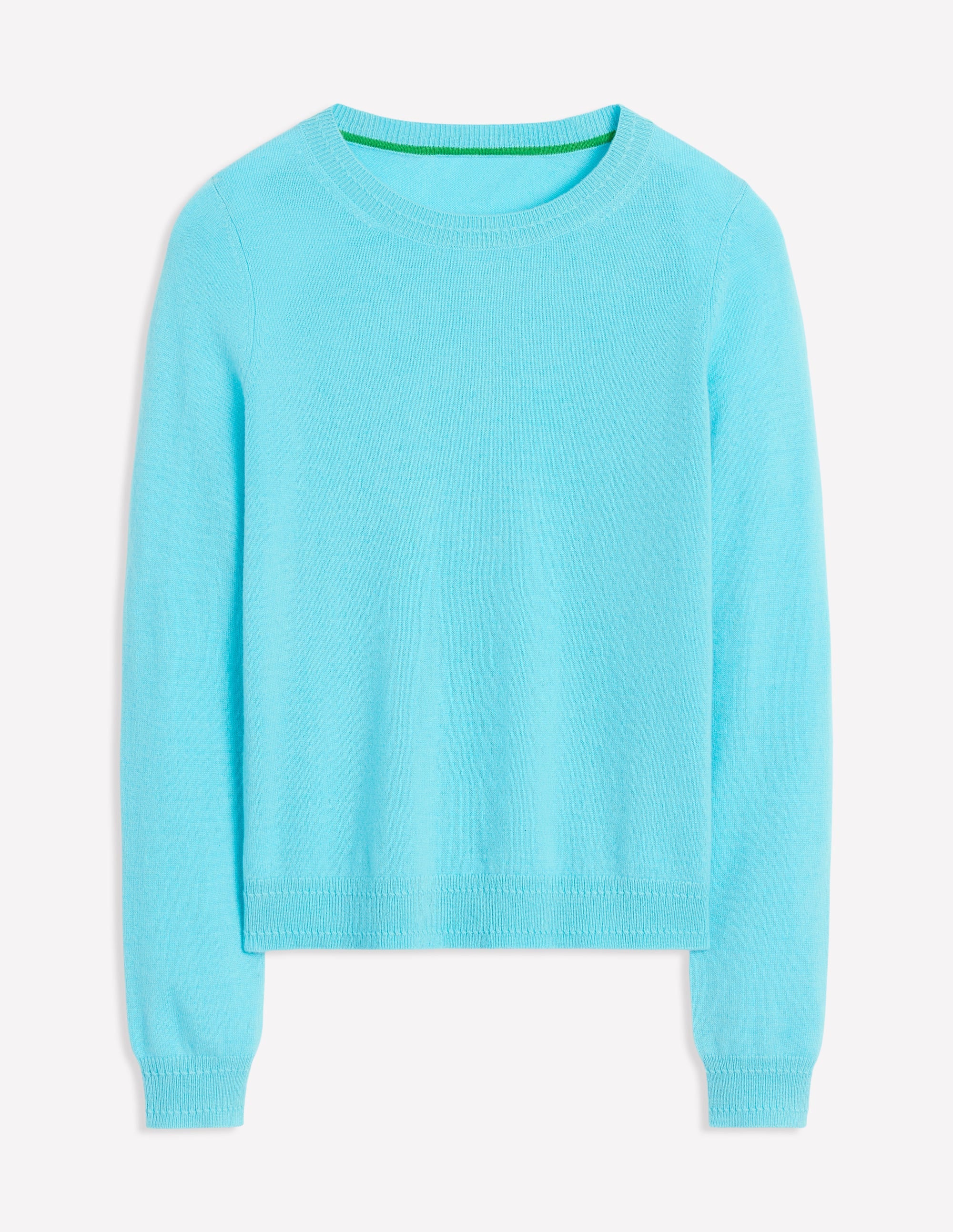 Eva Kaschmirpullover mit Rundhalsausschnitt-Karibikblau - Image 5