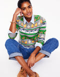 Edie Fair-Isle-Pullover-Grau Melange, Tier