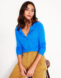 Cardigan Eva en cachemire-Bleu Céruléen