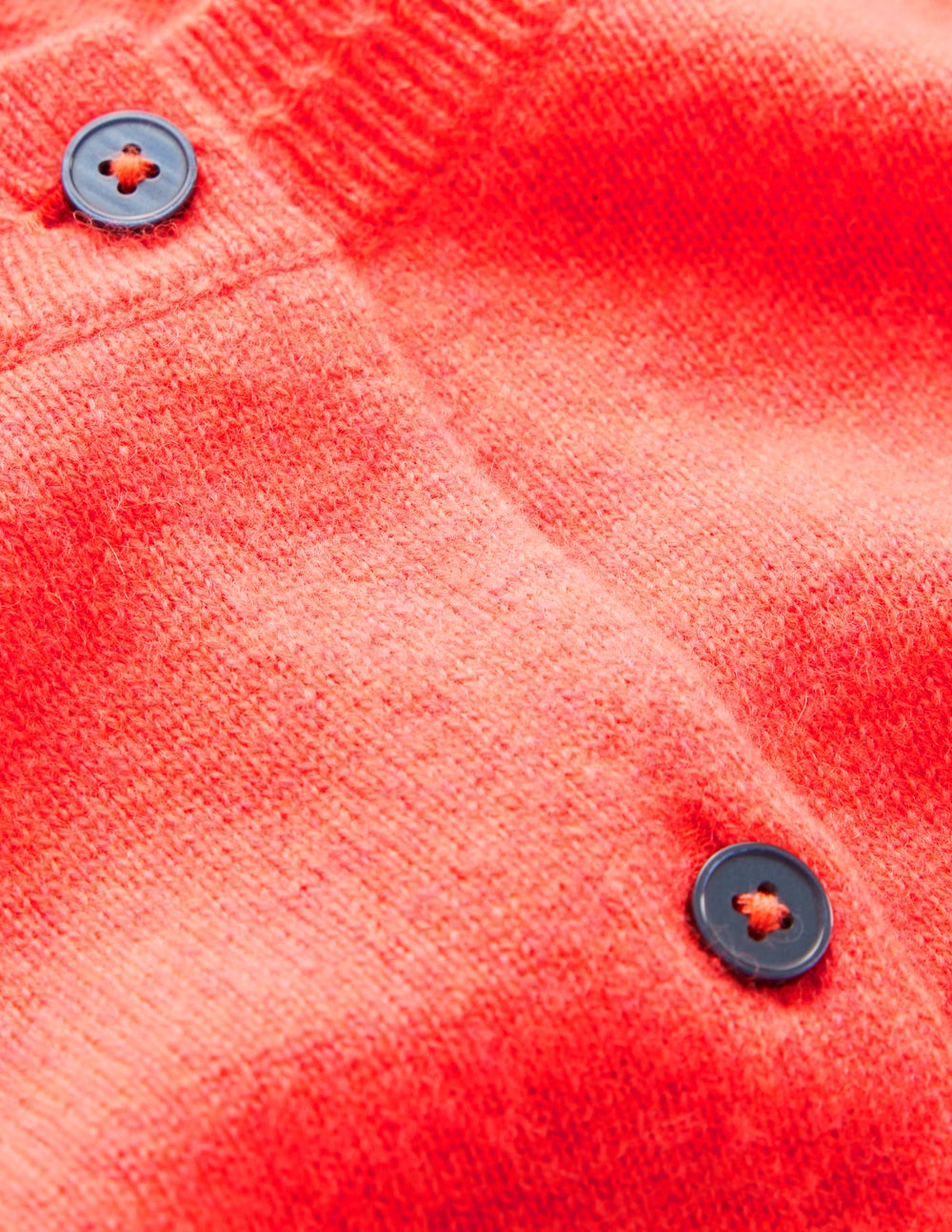 Eva Kaschmir-Strickjacke mit Rundhalsausschnitt-Feuerorange Meliert - Image 7