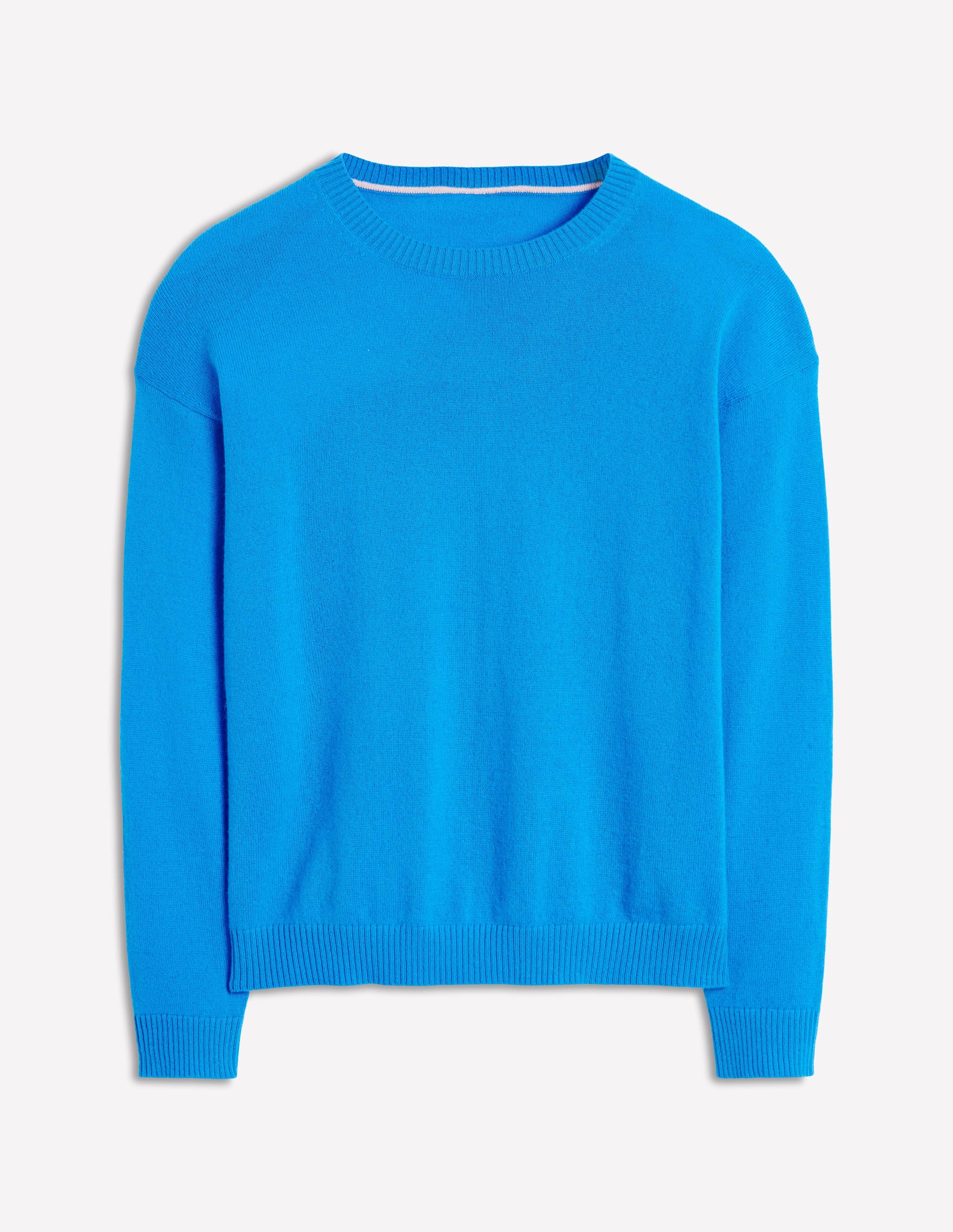 Pull Lydia en cachemire-Bleu Céruléen - Image 7