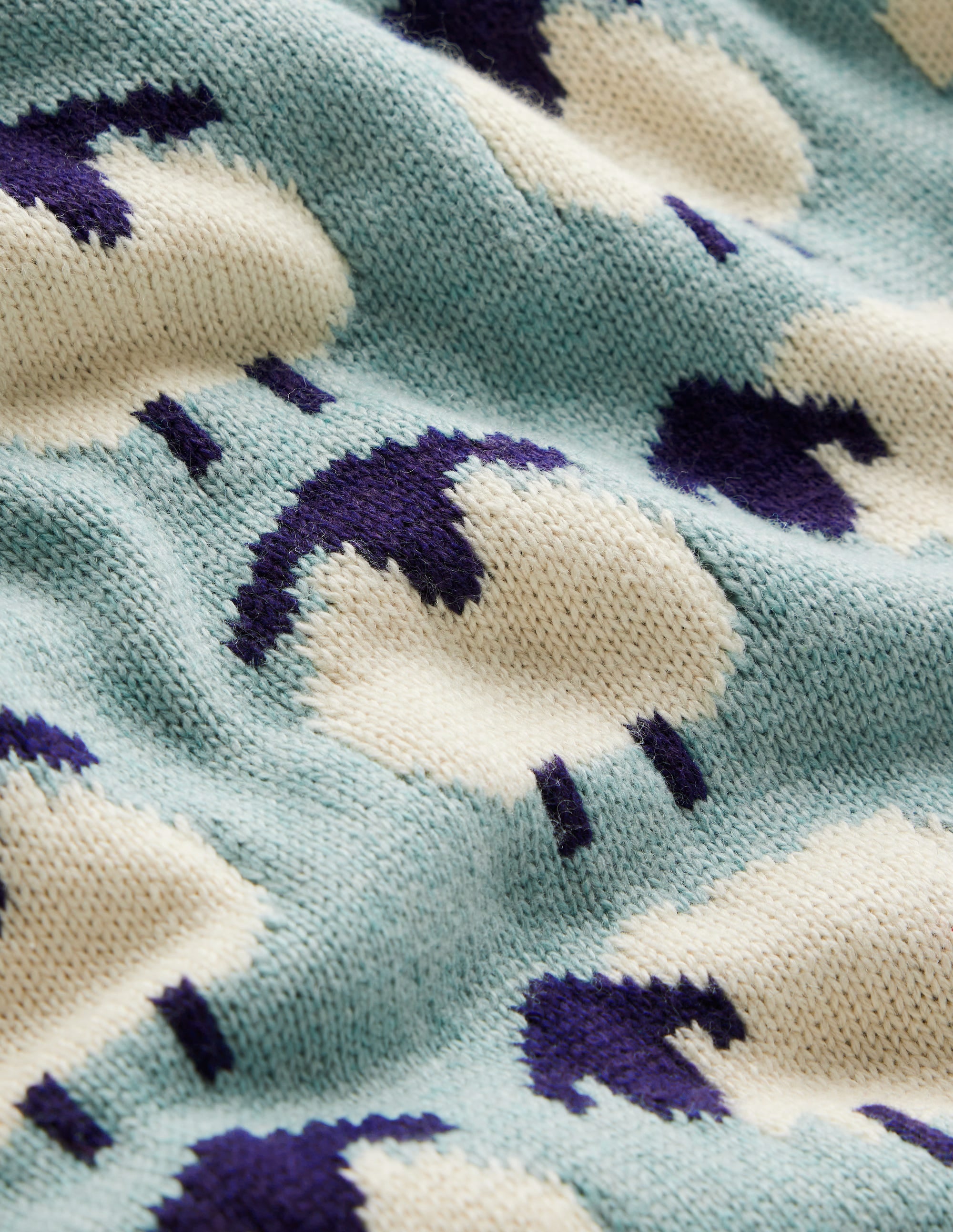 Heather Jacquard-Pullover-Seamist Blue, Schafe - Image 7