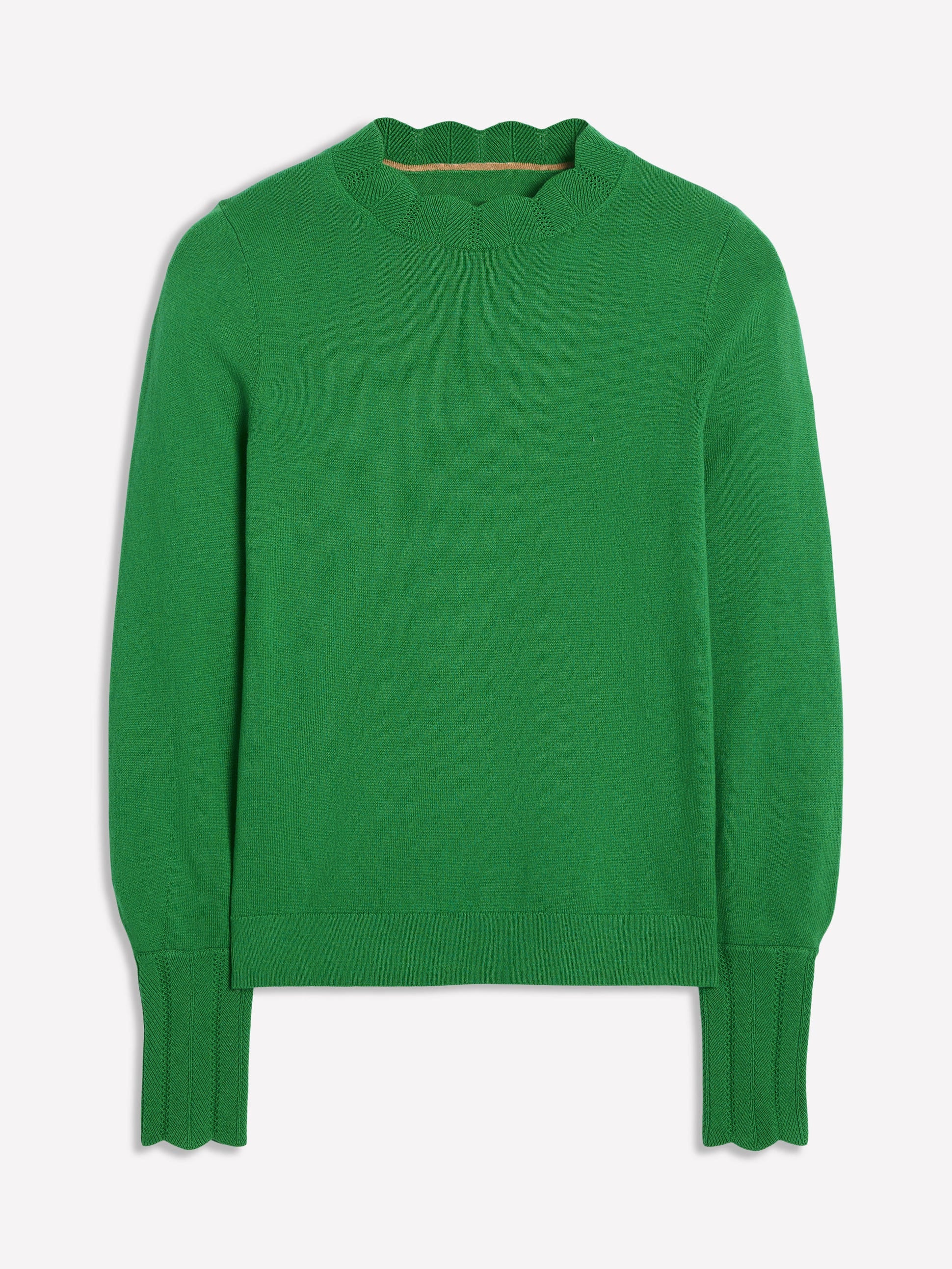Pull Imi à détails festonnés-Émeraude Intense - Image 5
