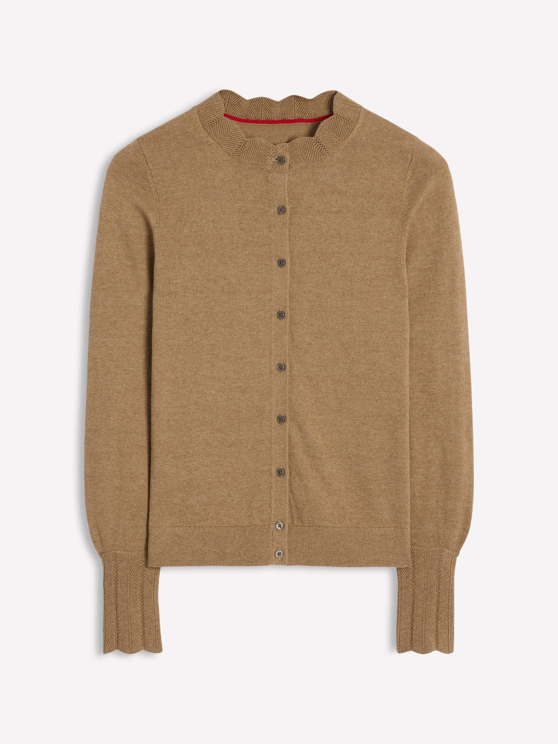 Gilet Imi festonné-Marron feuille d'automne - Image 5