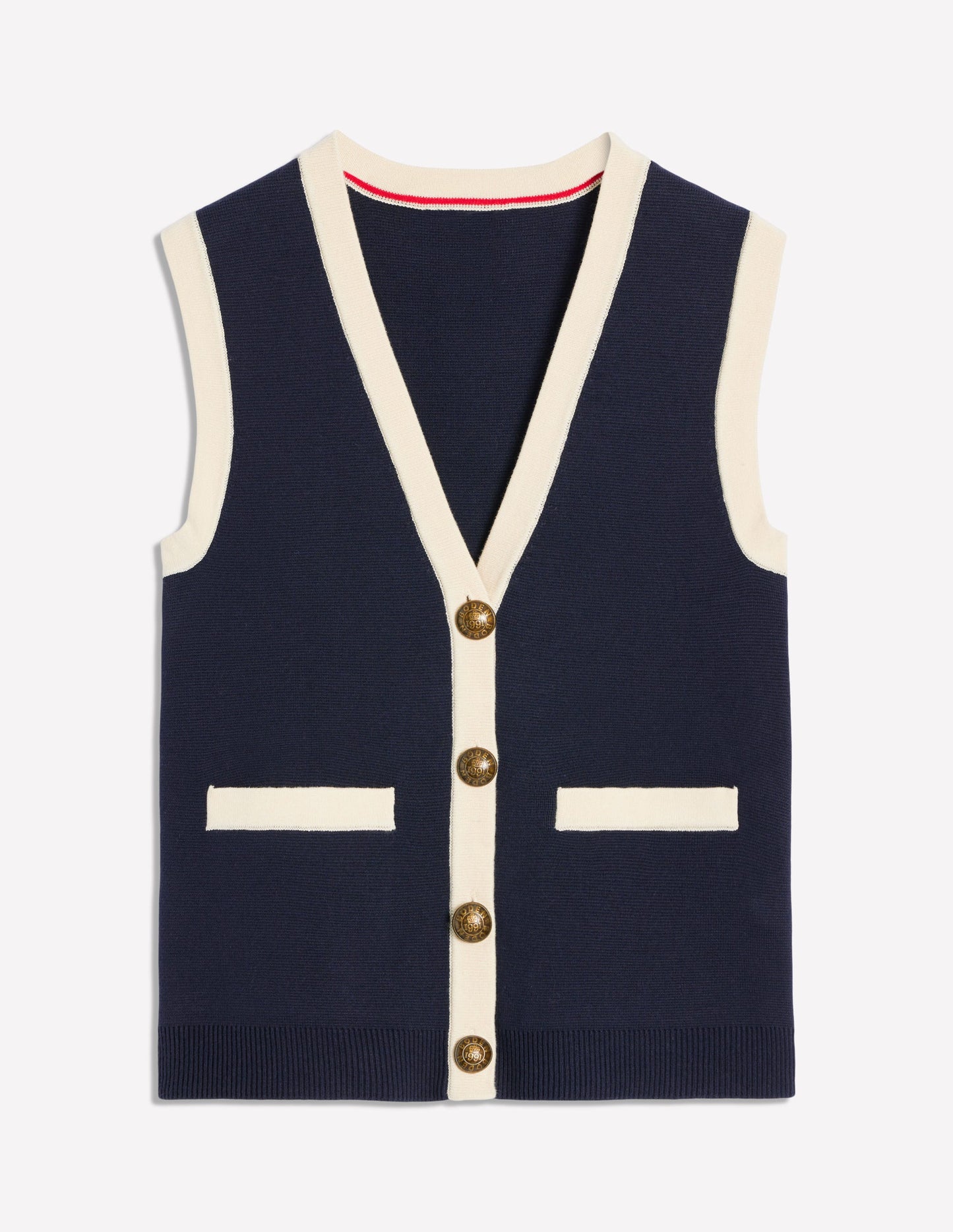 Gilet de costume Holly en maille-Bleu marine