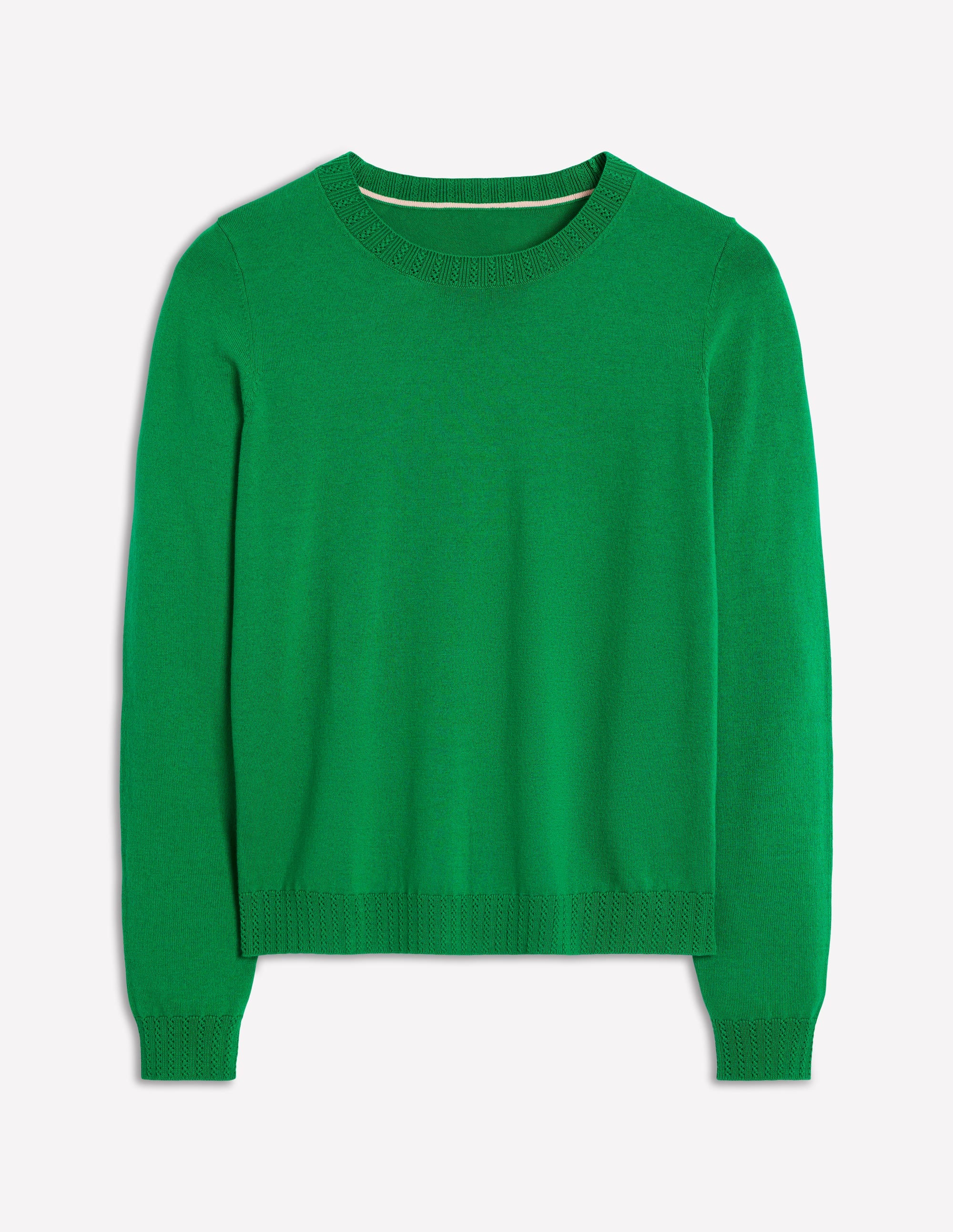 Pull col rond Emilia en coton-Émeraude Intense - Image 5