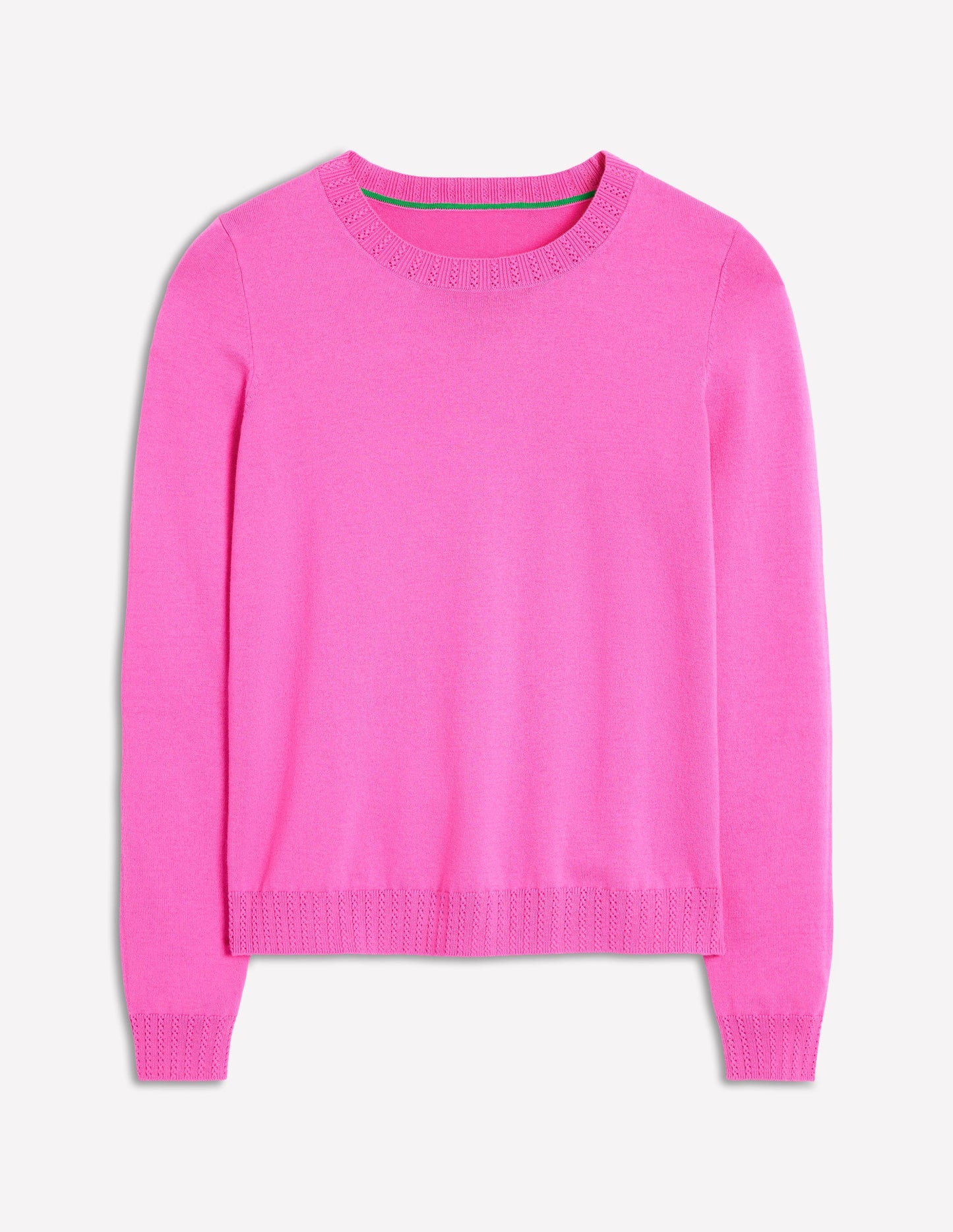 Emilia Baumwollpullover mit Rundhalsausschnitt-Rosa