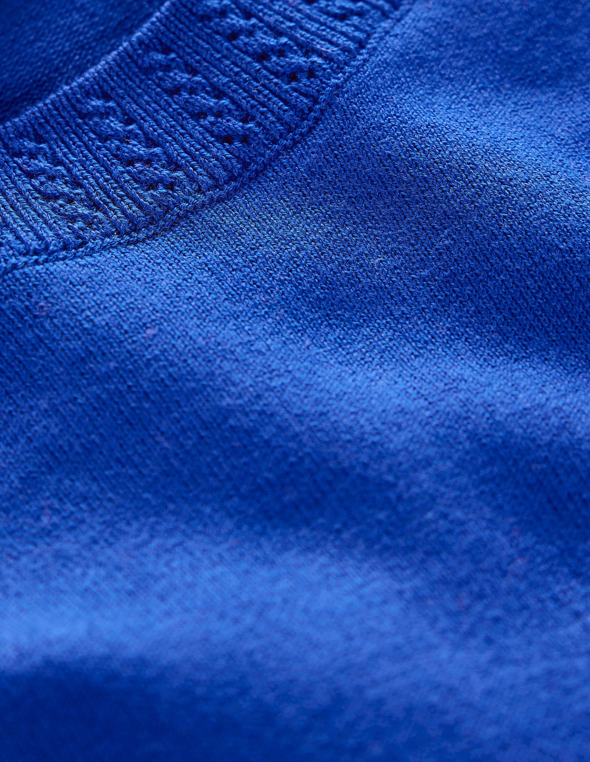 T-shirt col rond Emilia en coton-Bleu vif - Image 6