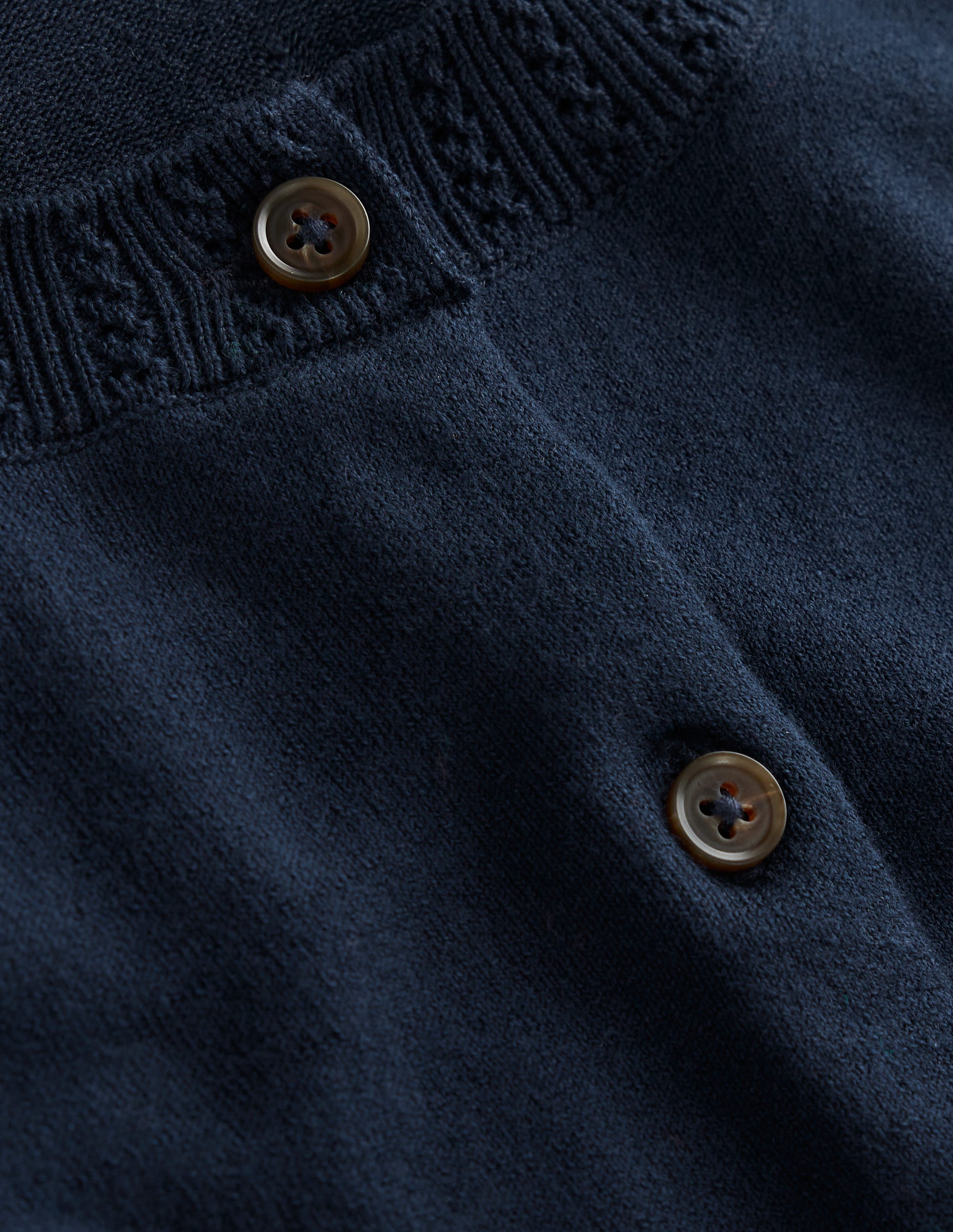 Emilia Baumwollstrickjacke mit Rundhalsausschnitt-Marineblaue - Image 6